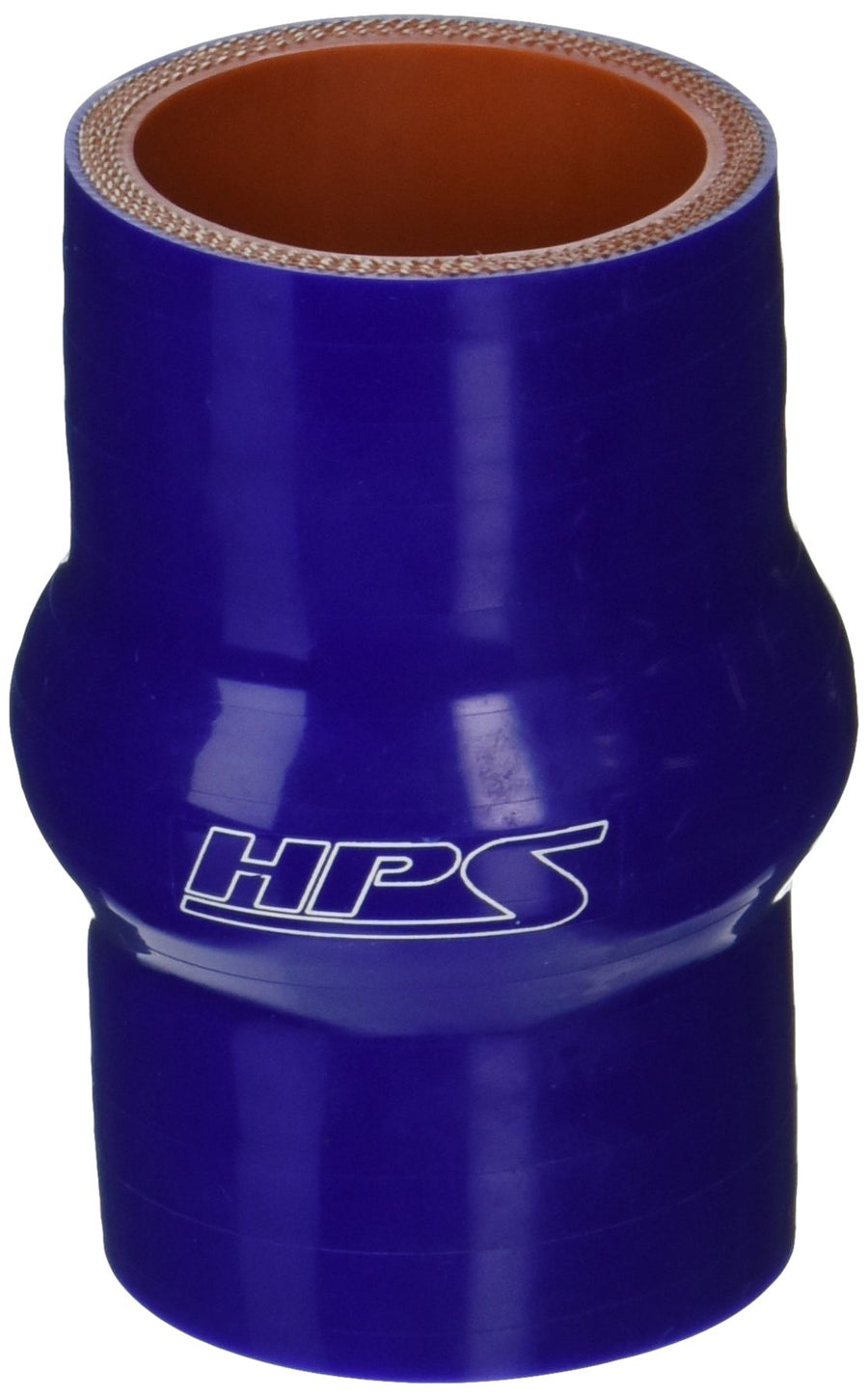 HPS Silicone HTSHC-150-BLUE High Temperature 4-ply Reinforced Straight Hump Coupler Hose, 100 PSI Maximum Pressure, 3" Length, 1-1/2" ID, Blue