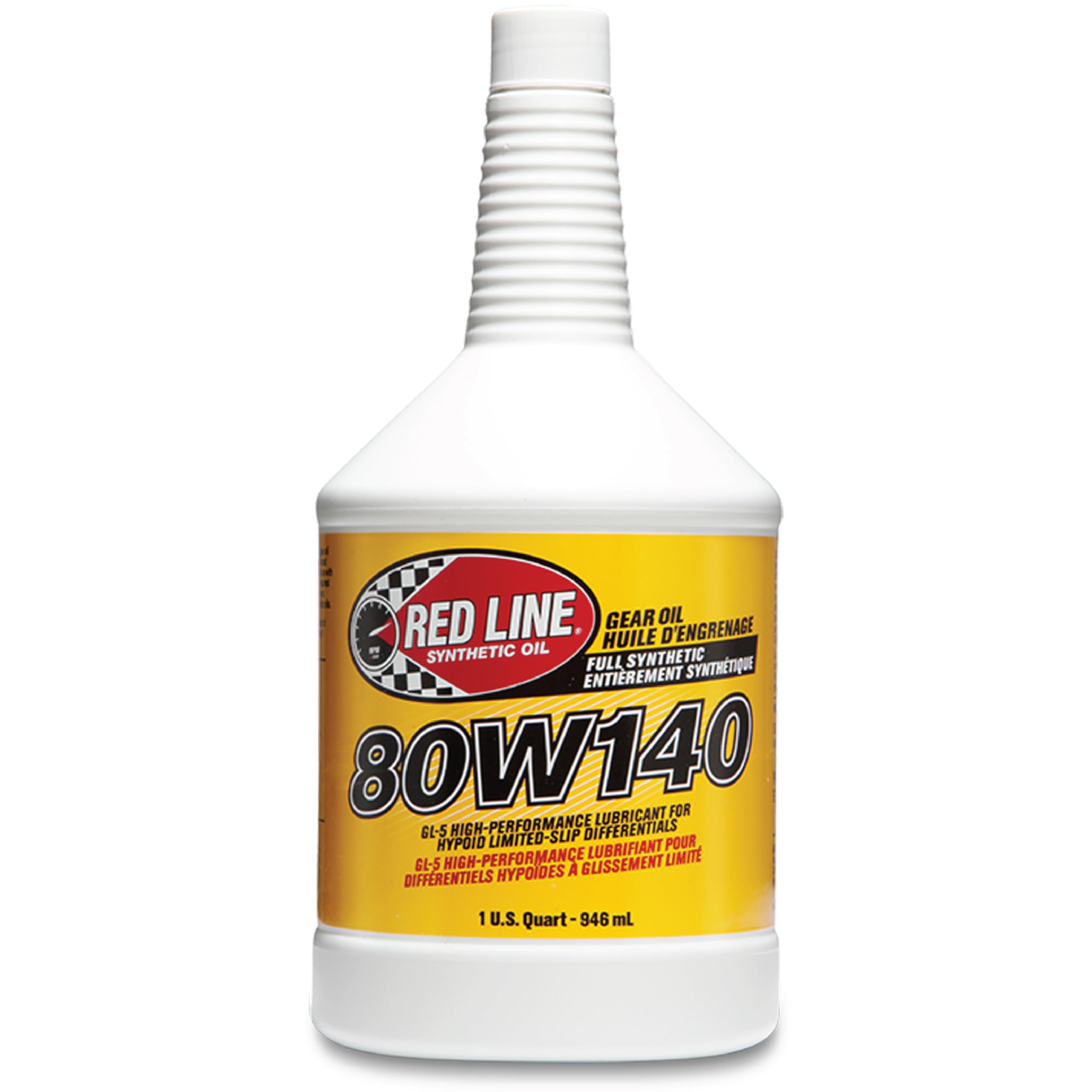 Red Line 58104 Synthetic Gear Oil 80W140 for Hypoid Limited Slip Differentials - 1 Quart