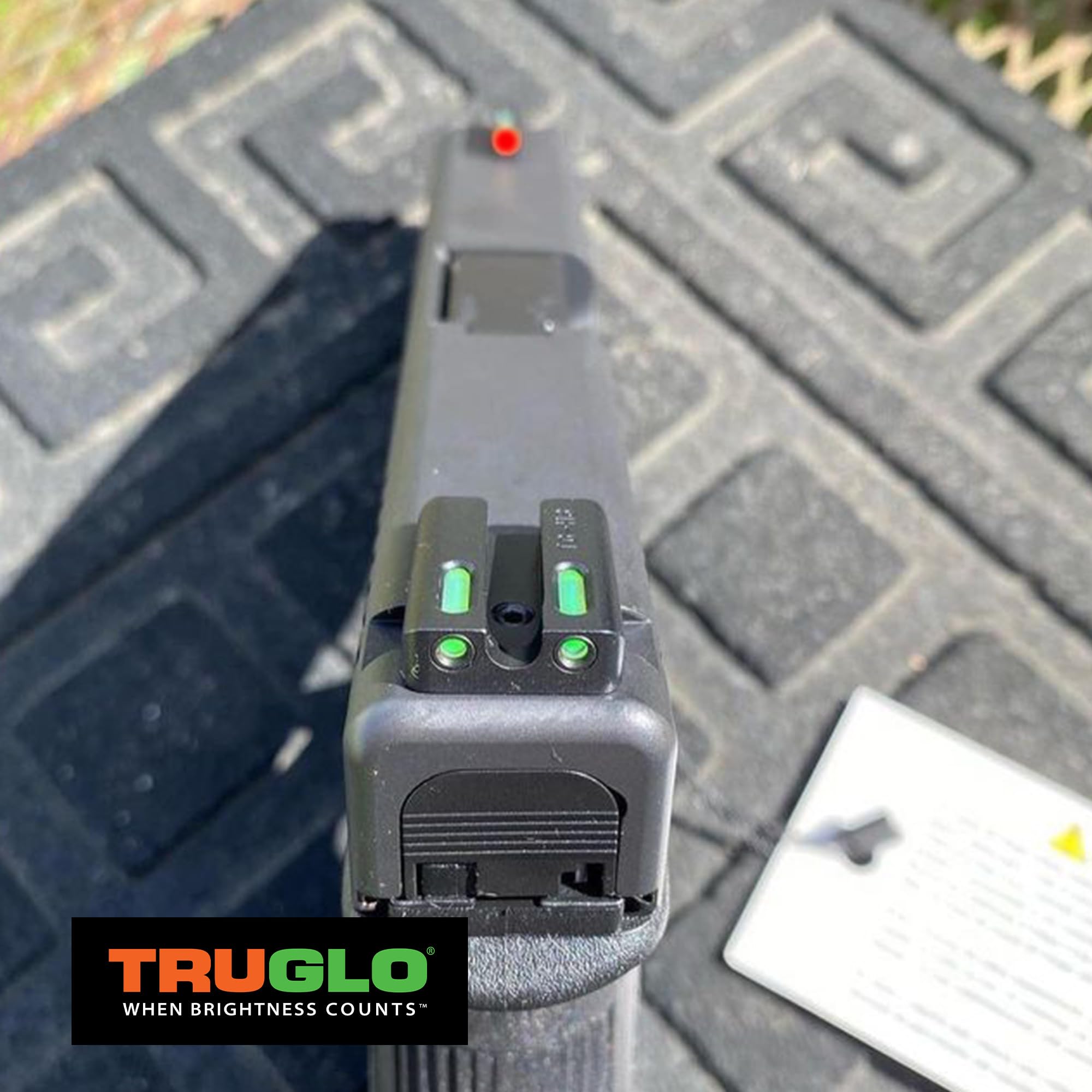 TruGlo Handgun Fiber Optic Pistol Laser Sight Accessories Fits Most Smith and Wesson M&P, SD9 and SD40 Models, with TRIDOT Aiming System