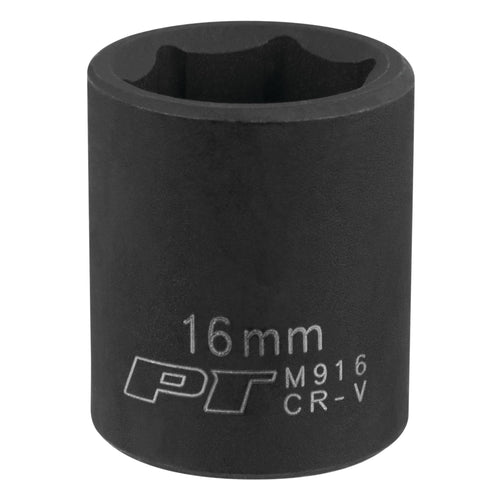 3/8-Inch Performance Tool M916 16mm 6pt Impact Socket