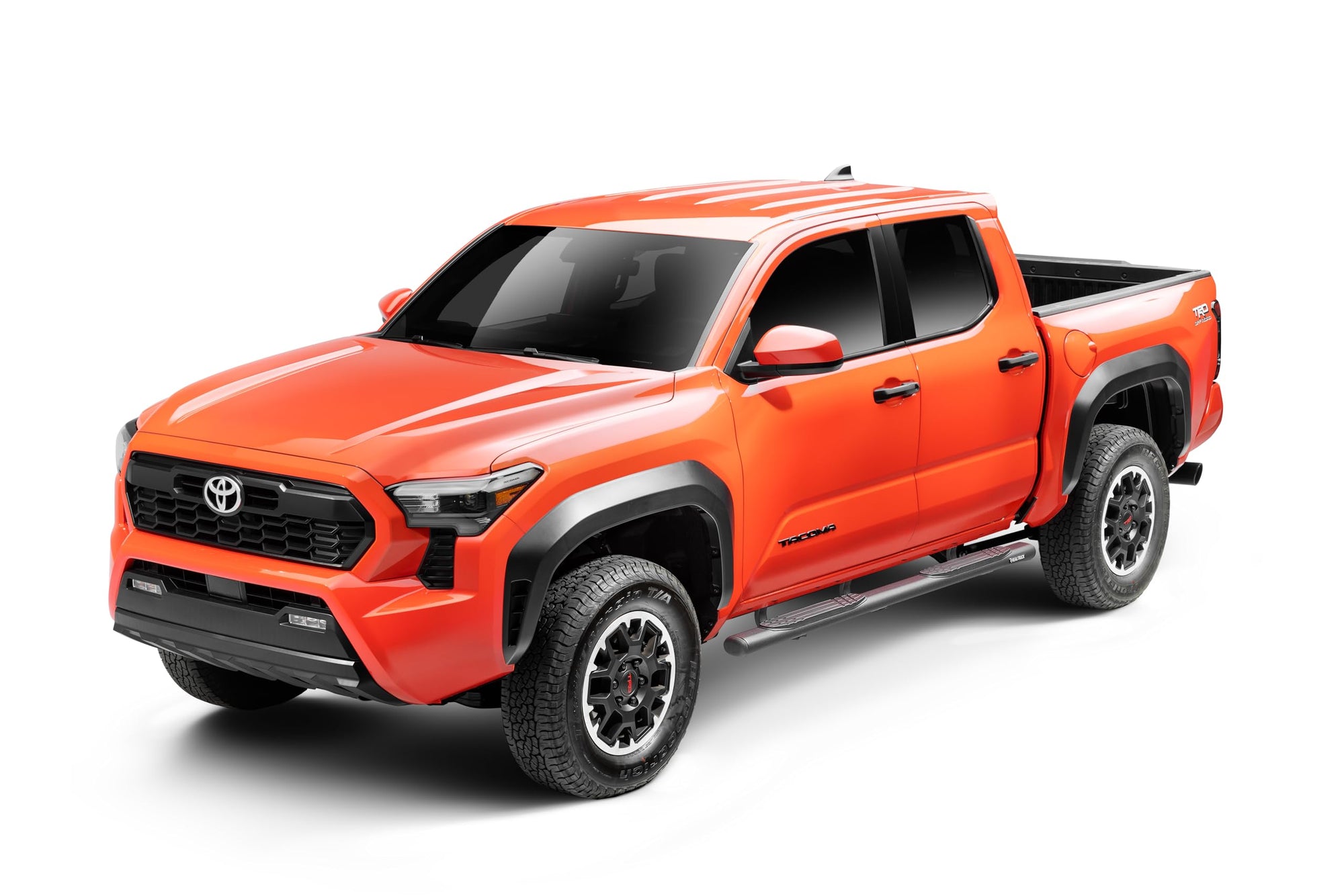 Go Rhino 4" Sidesteps & Brackets OE Xtreme | Cab Length, Galvanized Steel, Textured Black | 684443280T | Fits 2024 Toyota Tacoma Double Cab