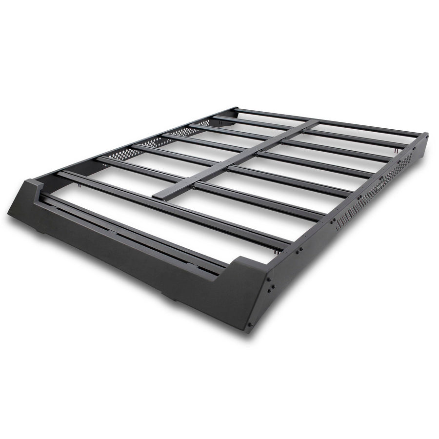 Ceros Low Profile Roof Rack Go Rhino | Aluminum, Textured Black | 5933200T | Fits 2024-2025 Toyota Land Cruiser