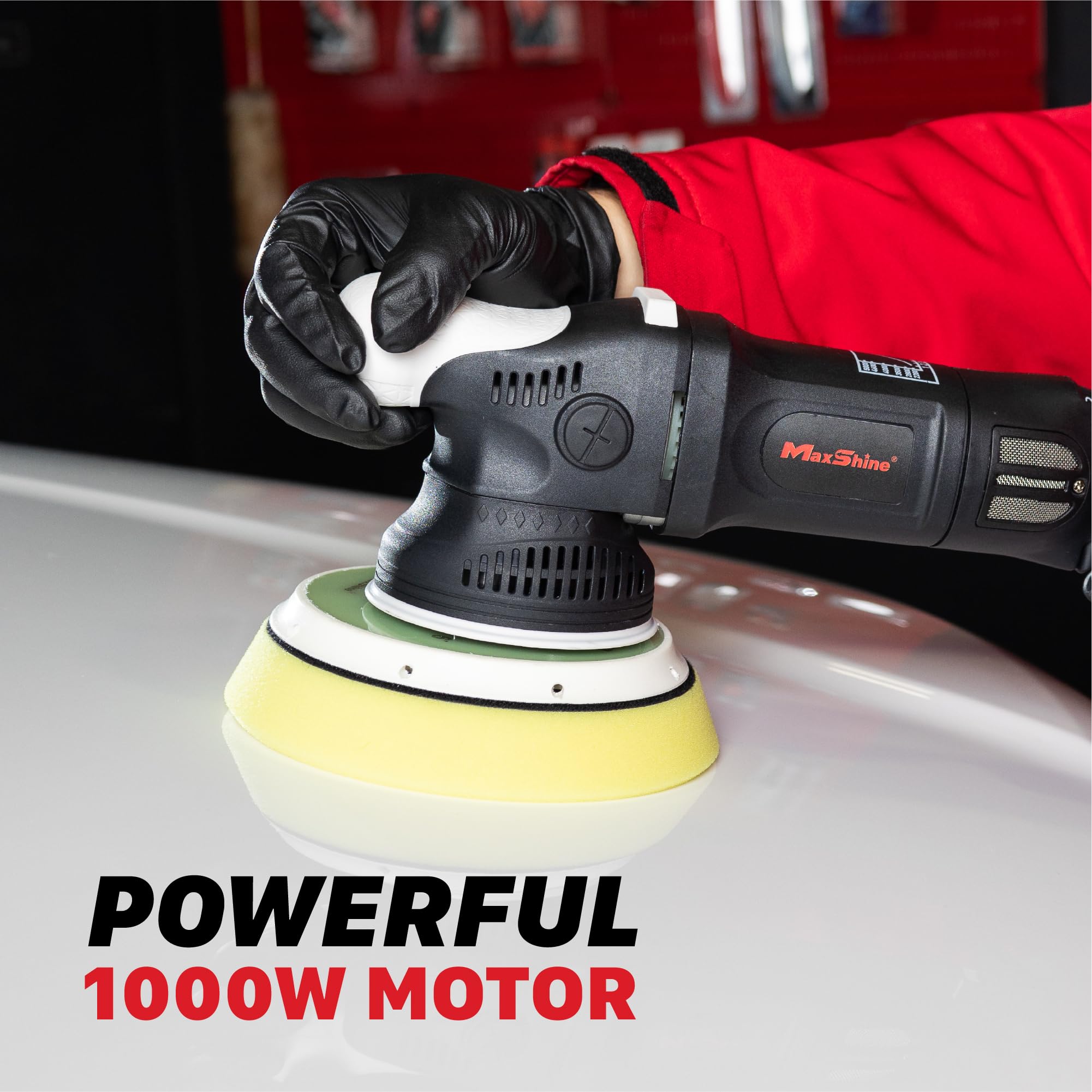 M21 Pro Maxshine Dual Action Polisher | 21mm Throw, 6” Backing Plate, 1000W Motor | Variable Speed, Ergonomic Grip, Low Vibration | Auto, Boat & Marine Detailing Buffer for Paint Correction