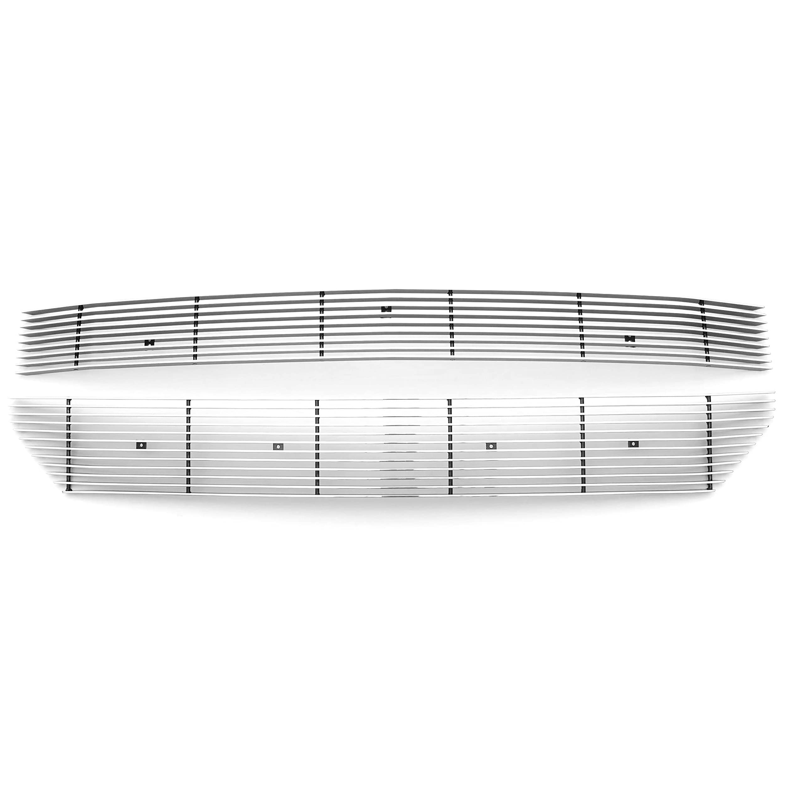 2016-2018 Silverado 1500 T-Rex Grilles Laser Billet Grille, Polished, 2 Pc, Overlay - PN #6211270