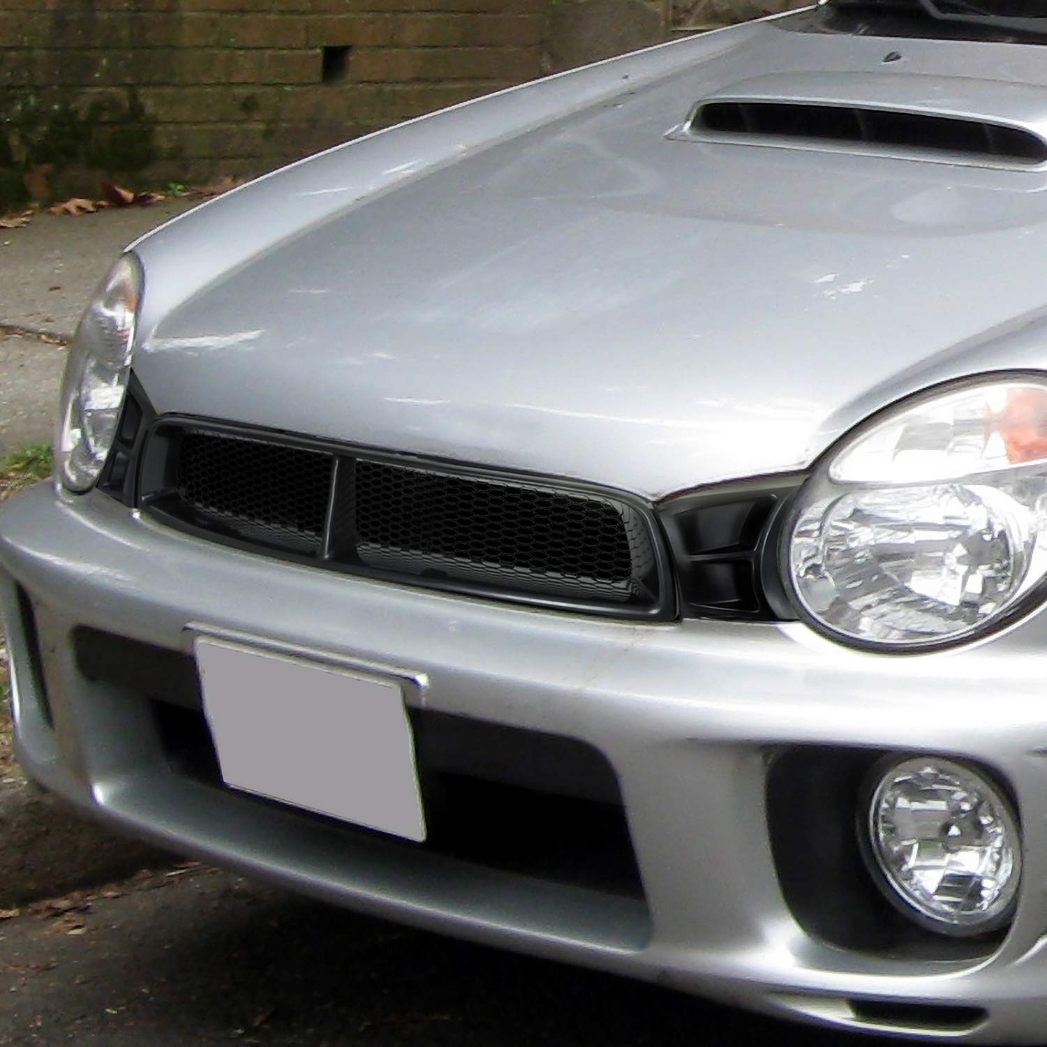 Front Mesh Hood Grille Black Spec-D Tuning Compatible with 2002-2003 Subaru Impreza WRX/WRX STI