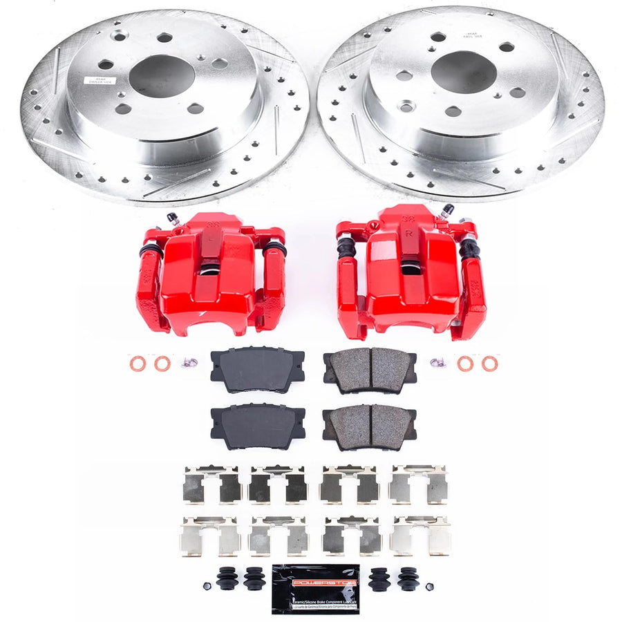 Power Stop Z23 KC4671A Evolution Sport Brake Upgrade Kit with Powder Coated Calipers- Rear For Toyota RAV4 2011-2018 [Model Specific]