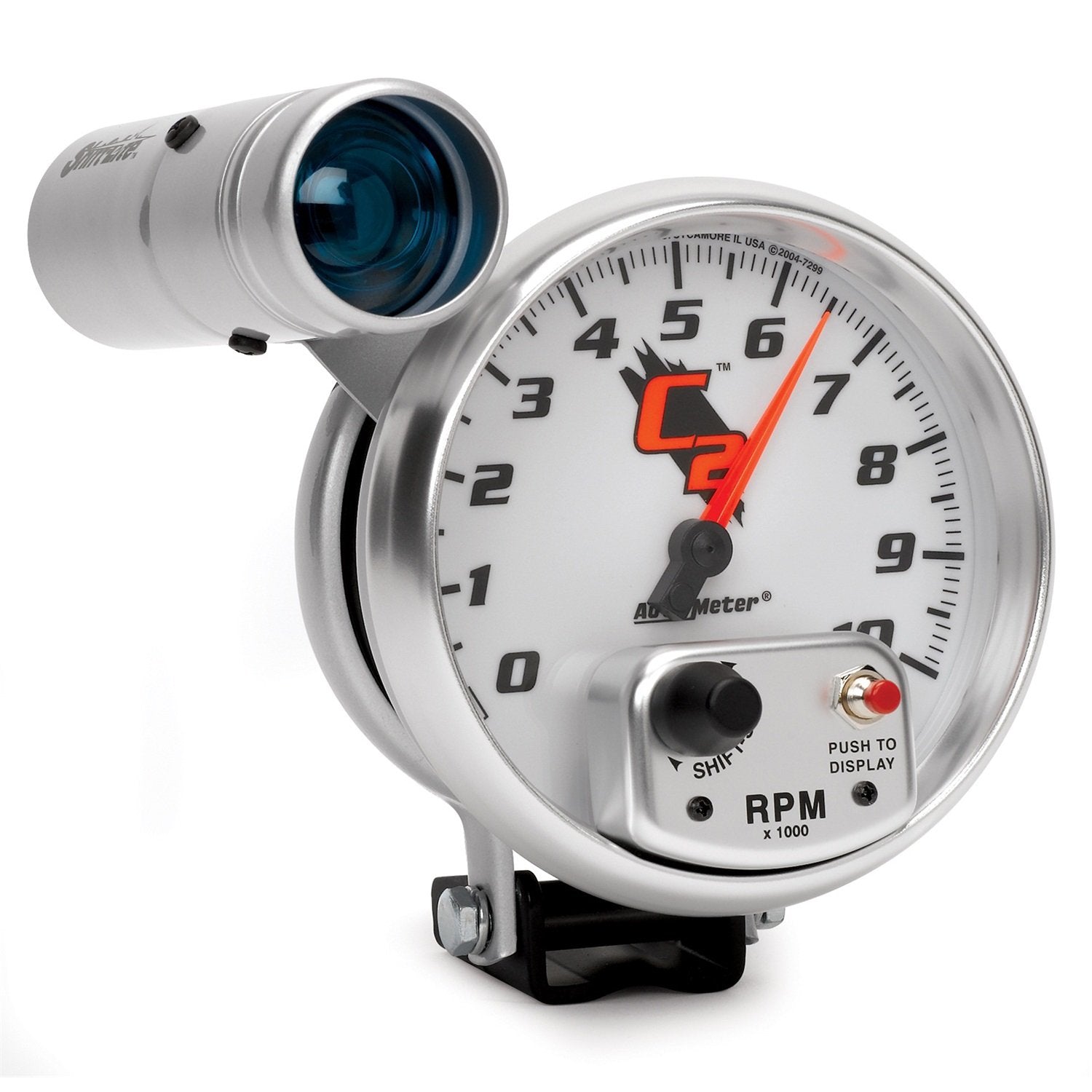Auto Meter C2 Pedestal Mount 7299 Shift-Lite Tachometer Gauge