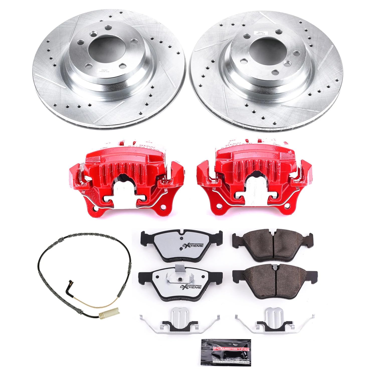 Power Stop Front KC5767-26 Z26 Street Warrior Brake Kit For BMW 330xi 2006 [Model Specific]