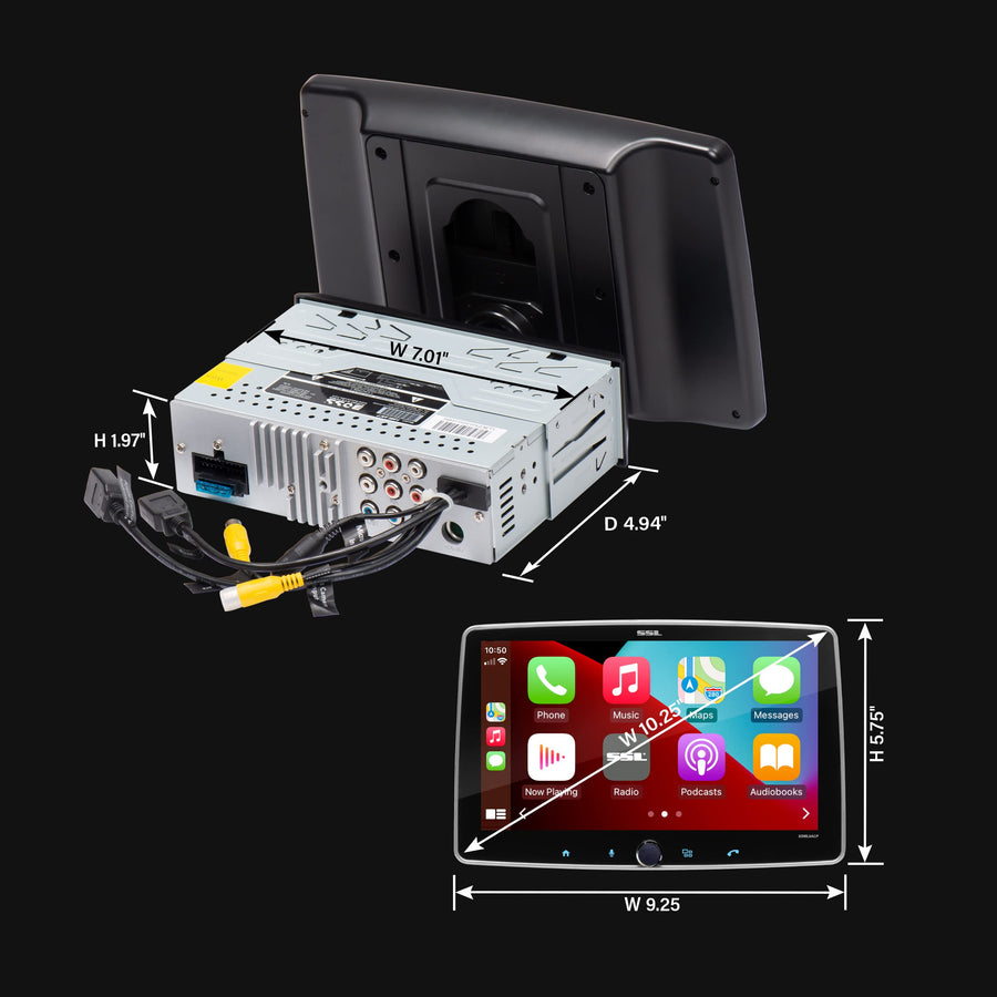 Sound Storm Laboratories Car Audio SDML9ACPR Stereo - Apple CarPlay, Android Auto, 9 Inch Single Din, Touchscreen, Bluetooth Head Unit, No CD DVD Player, Backup Camera, Radio Receiver