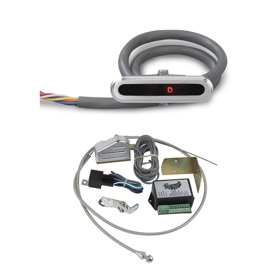CIND-1717 LOKAR Aluminum Horizontal Cable Operated LED Dash Indicator Kit for 700-R4/4L60 Transmission, Multi