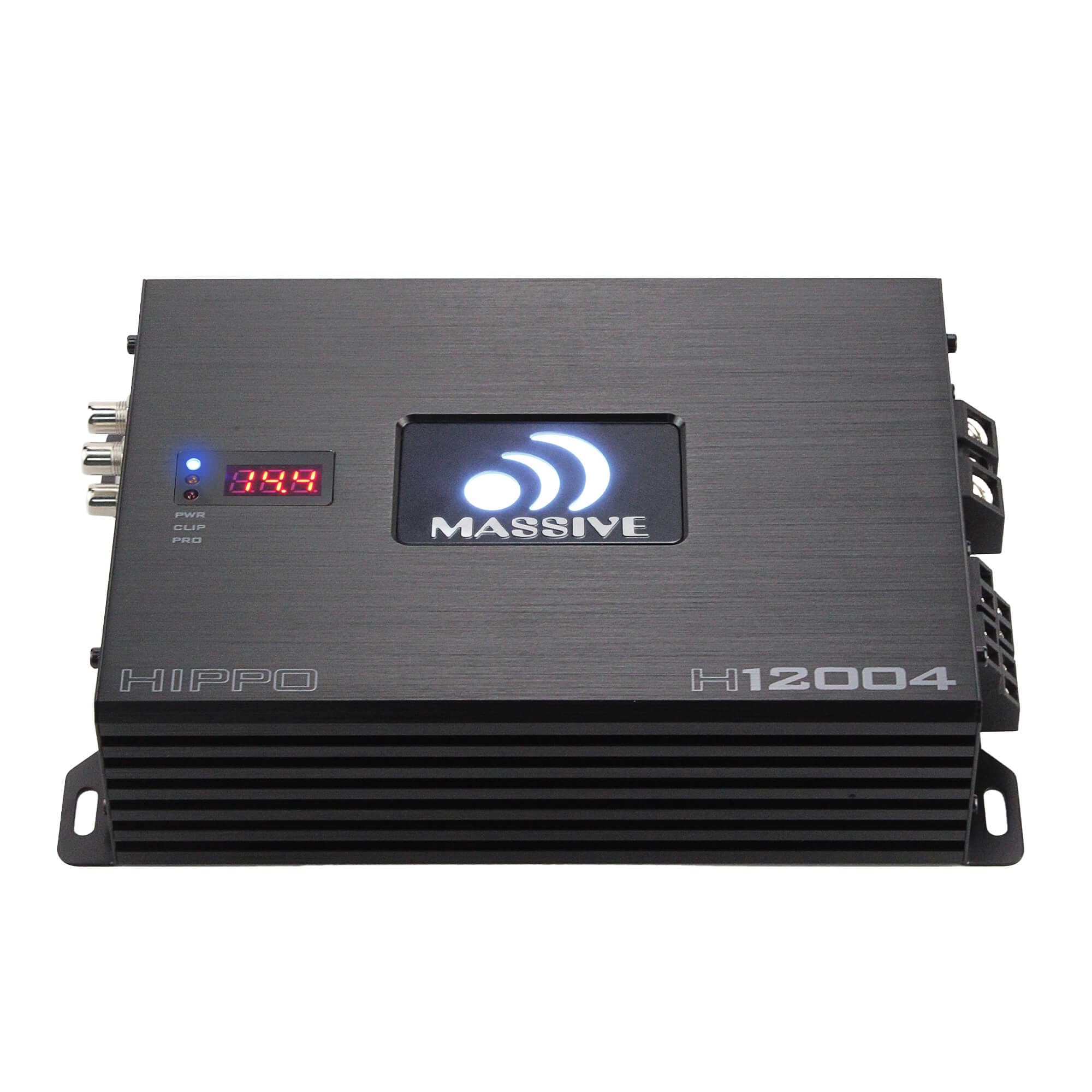 200 Watts RMS x 4 @ 4 Ohm Massive Audio Hippo Series High Performance Amplifier
