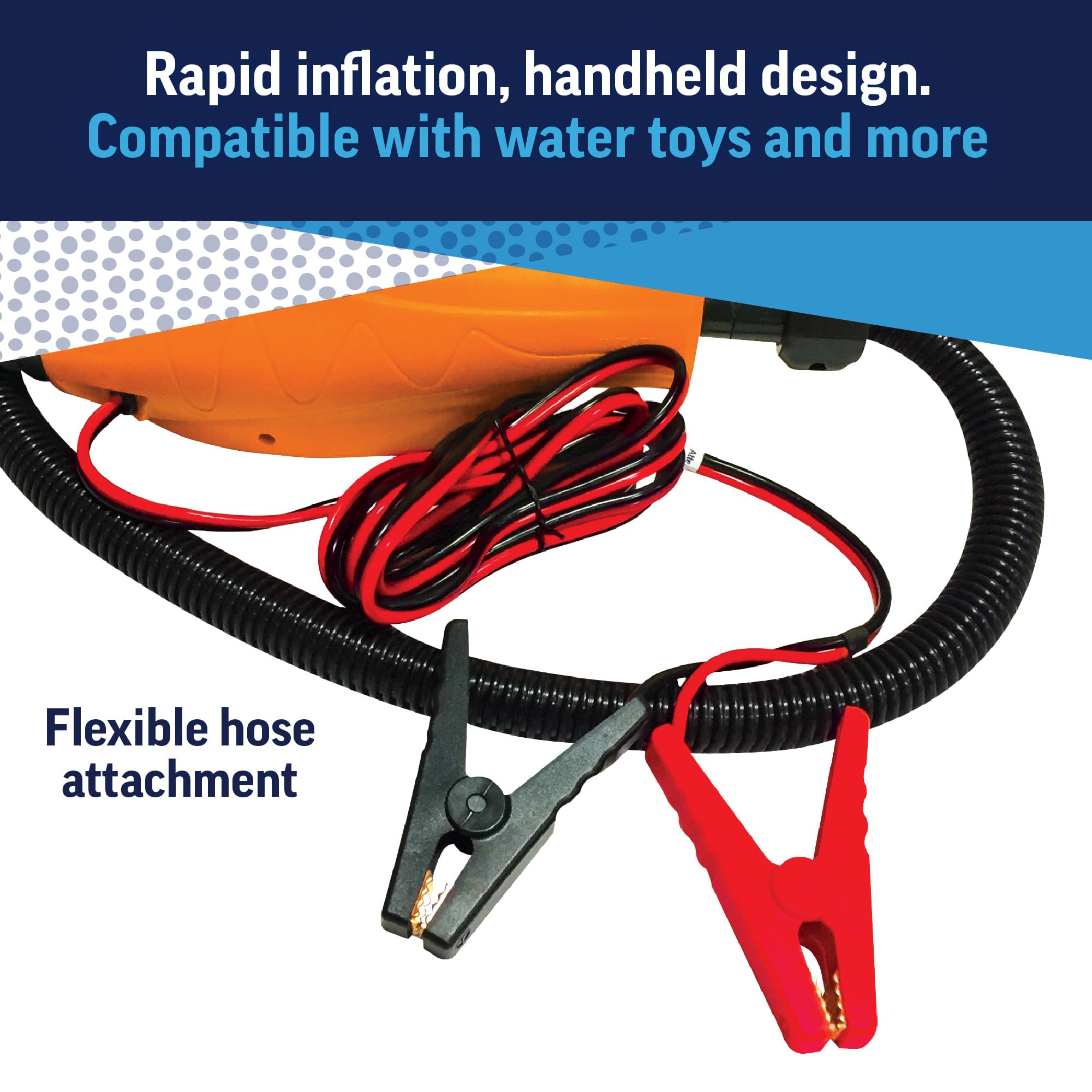 Electric Air Inflator - WOW Sports - Air Pumps for Inflatables - Great For Towables and Boat Accessories - DC - Includes Cord, 3.0 PSI