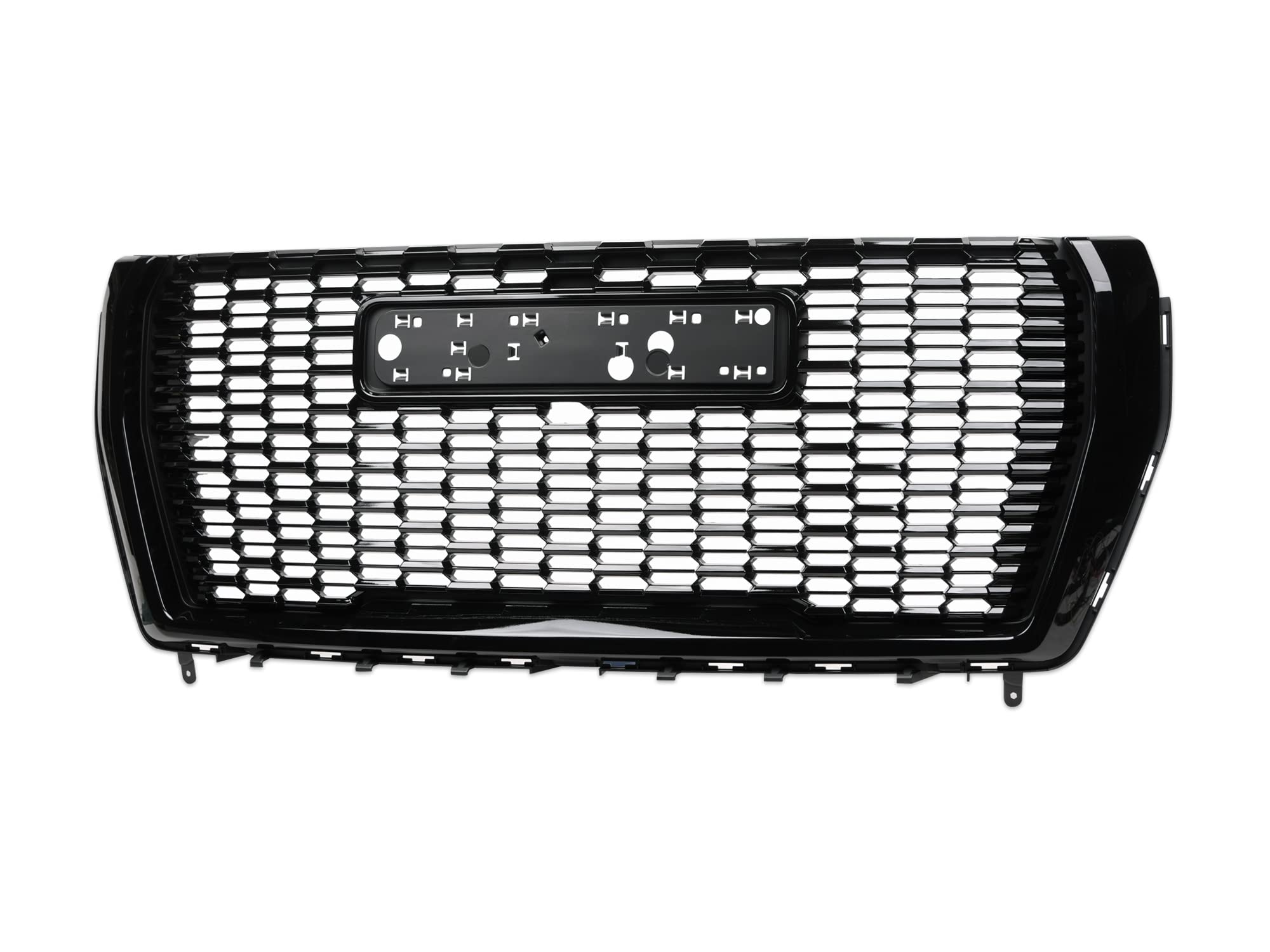 Denali Style Armordillo Honeycomb Mesh Front Grille|Compatible With 2021-2023 GMC Yukon/XL/Denali|8711064|ABS Plastic|Piano Black|Front Hood Bumper Grille