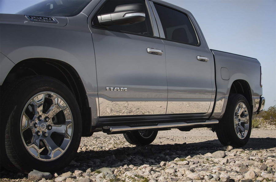 Rocker Panel Molding ICI T3059-304M Ram Crew Cab Short Box 6.4 Bed with and Without Flares-Bsm