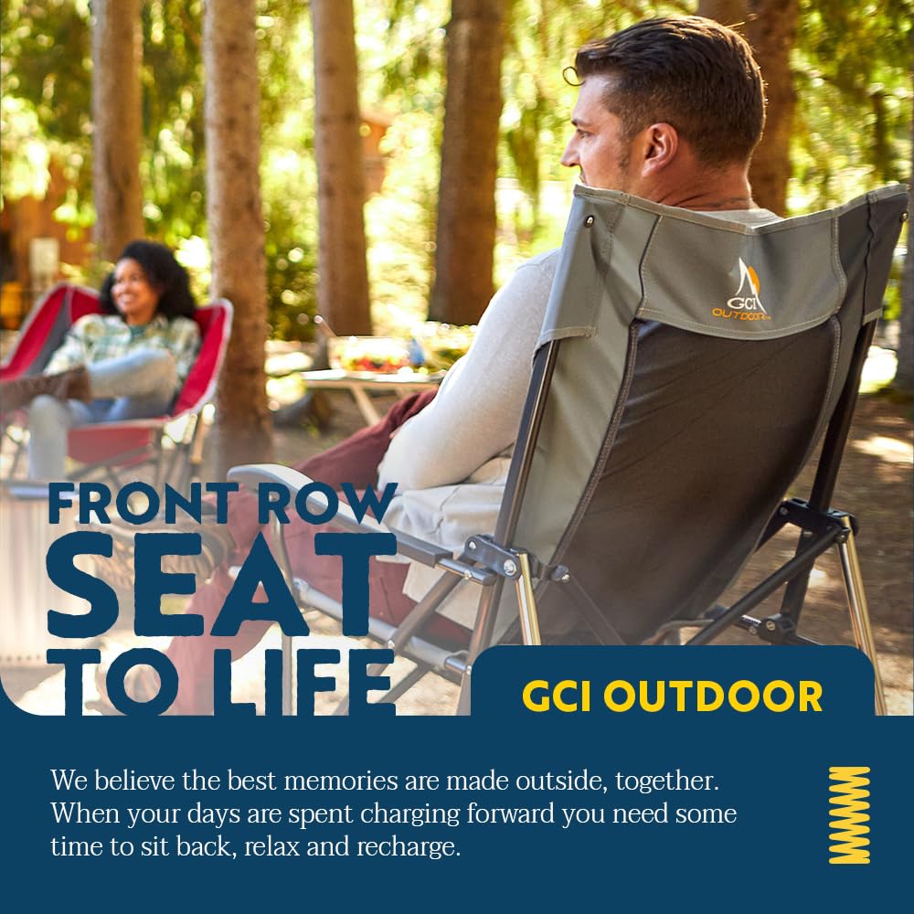 GCI Outdoor Collapsible Rocking Chair & Roadtrip Rocker - Indigo