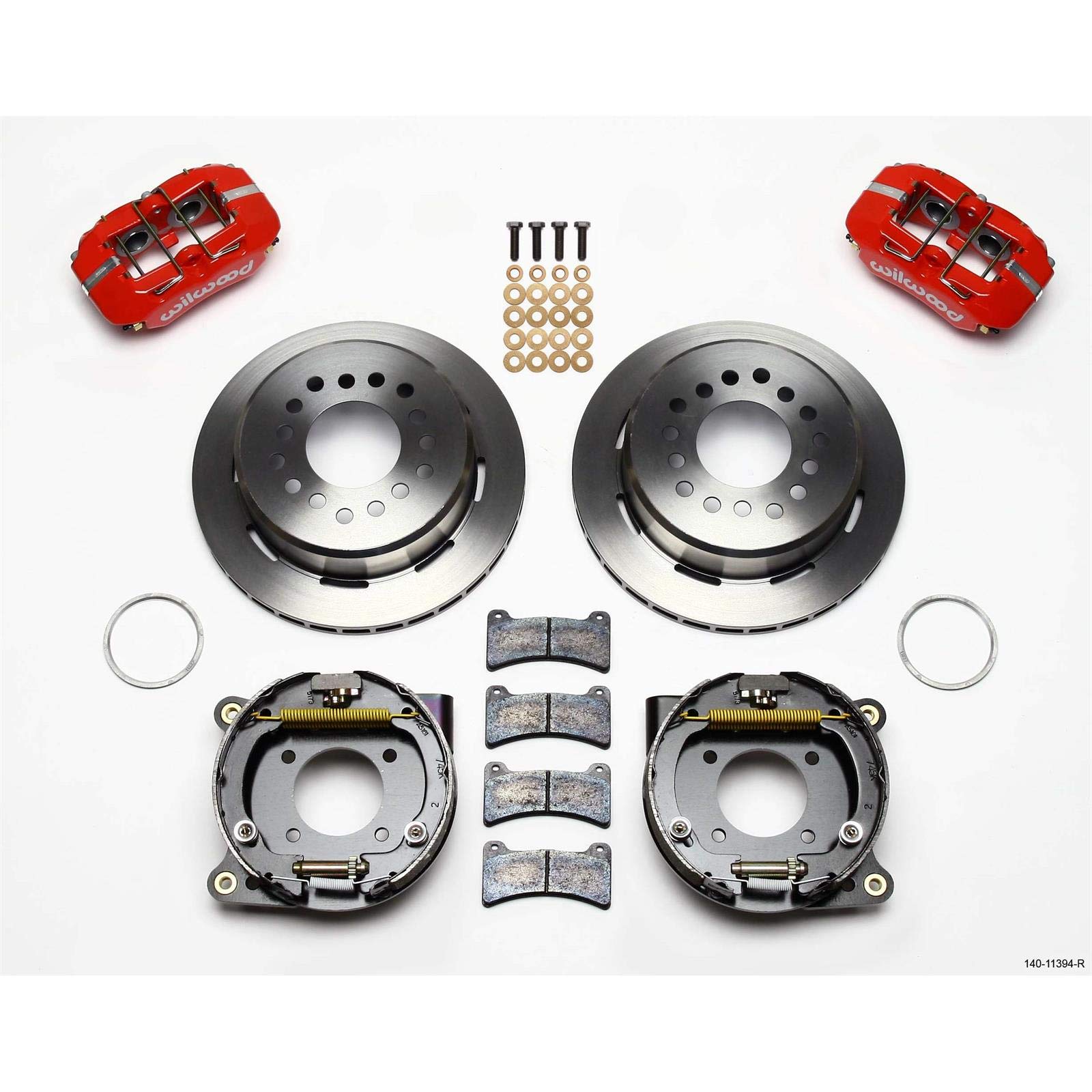 Wilwood FDP-LP 140-11394-R 11.00" P-Brake Kit - Red, Chevy 12 Bolt 2.81" Off w/C-Clips