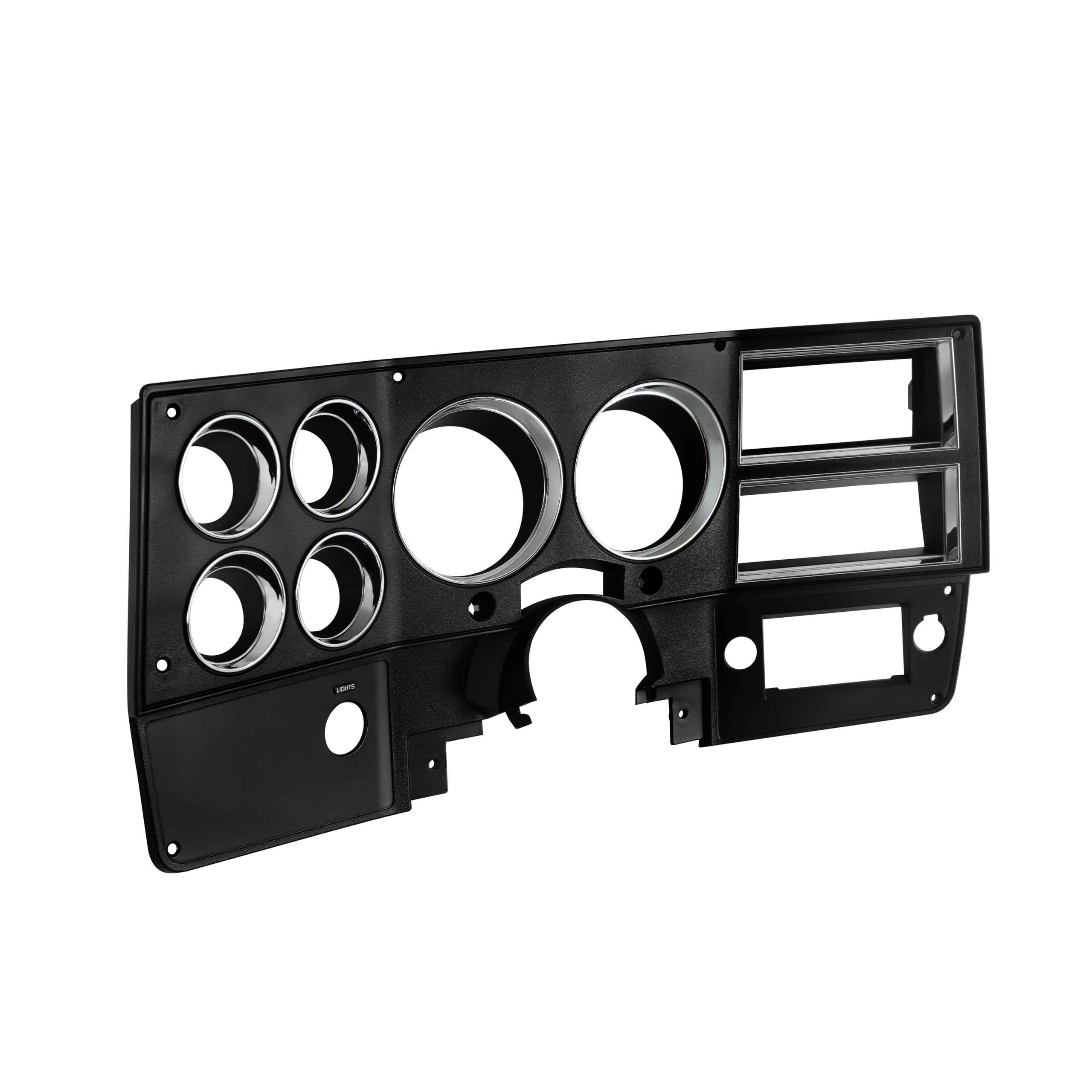 INST881 Brothers Trucks Instrument Bezel - Without A/C - Black/Chrome