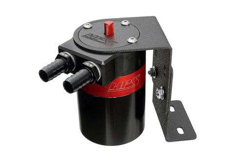 HPS Universal Oil Catch Can Kit 3/8" Barb Adapters with 6 Feet of Rubber Hose, Maximum Capacity: 5oz, 861-501