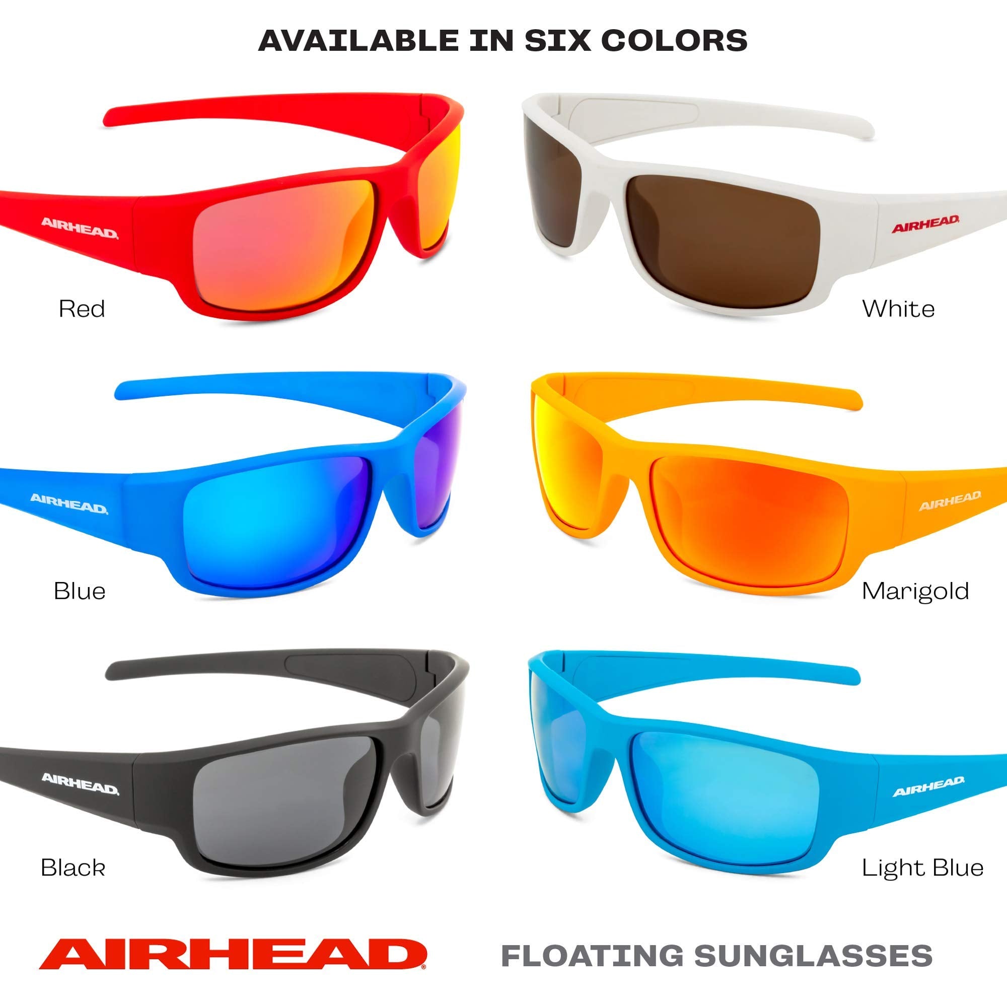 Sport AIRHEAD Round Sunglasses, Black, Adult