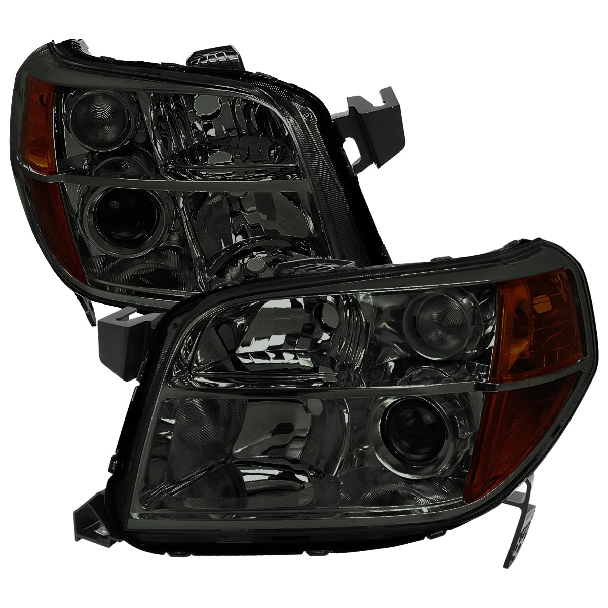 Smoke Projector Headlights SPEC-D TUNING Compatible with 2006-2008 Honda Pilot, Left + Right Pair Headlamps Assembly