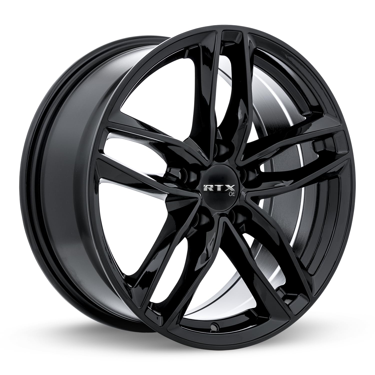 Custom RTX NUREMBERG Wheel - 17x7.5, 35 Offset, 5x112 Bolt Pattern, 66.6mm Hub - Gloss Black Rim