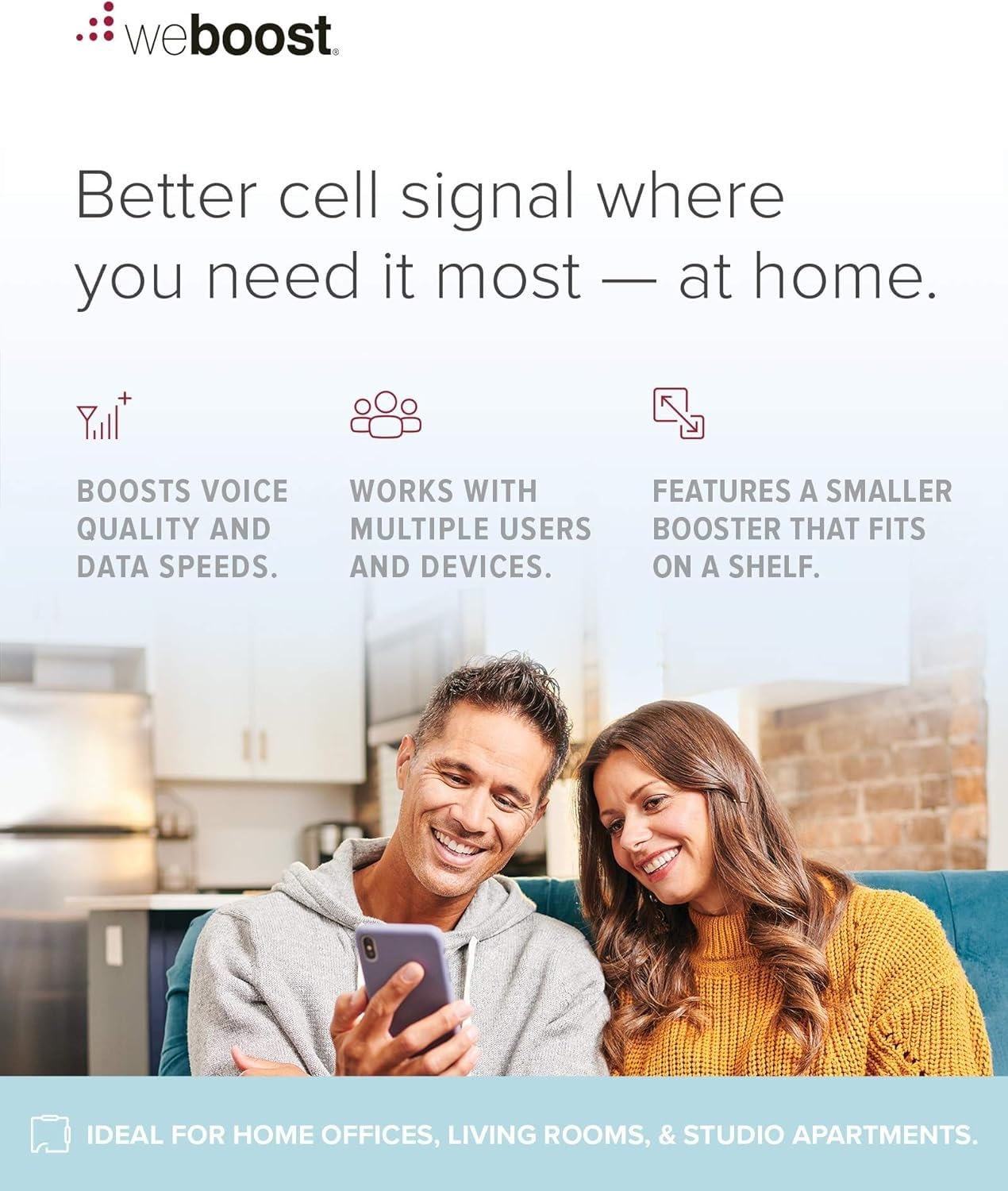 Cell Signal Booster Kit weBoost Home Studio (650166) | DIY Installation | All Canadian Carriers - Rogers, Bell, Telus & More | ISED Approved