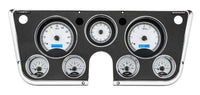 Dakota Digital Analog Dash Gauge & Clock 67 - 72 Chevy Pickup Truck Silver Alloy Blue VHX-67C-PA-S-B