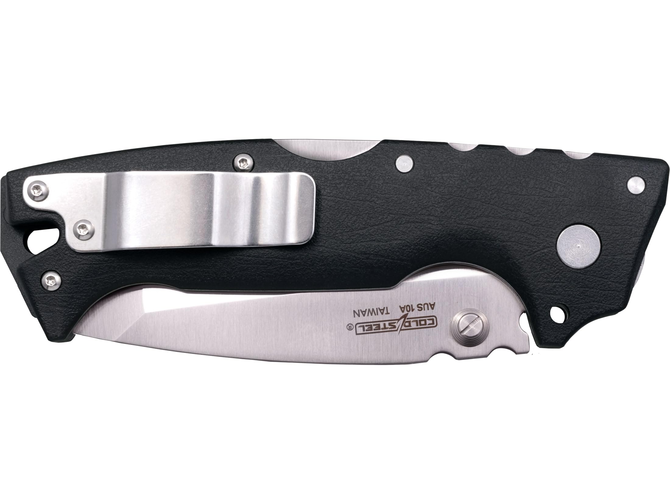 AD-10 Lite COLD STEEL 3.5" AUS10A Steel Ultra-Sharp Tanto Point Blade 5.25" GFN Handle Tactical Folding Knife - Tri-Ad Locking Mechanism