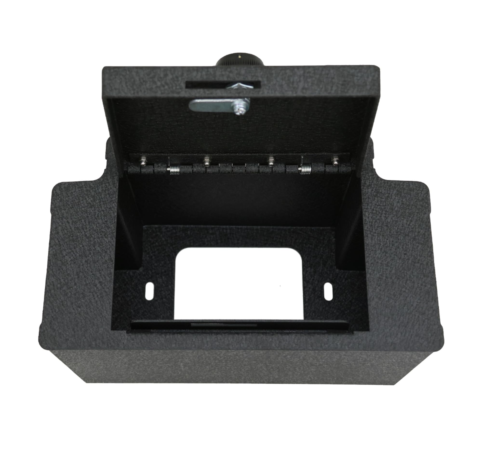 Black Horse Security Lock Box Center Console Safe, Black Gun Box Organizer, with 4 Digit Combination Resettable Lock Compatible with 2023-2024 GMC Sierra 1500|2023-2024 Chevrolet Silverado 1500-ASGM02