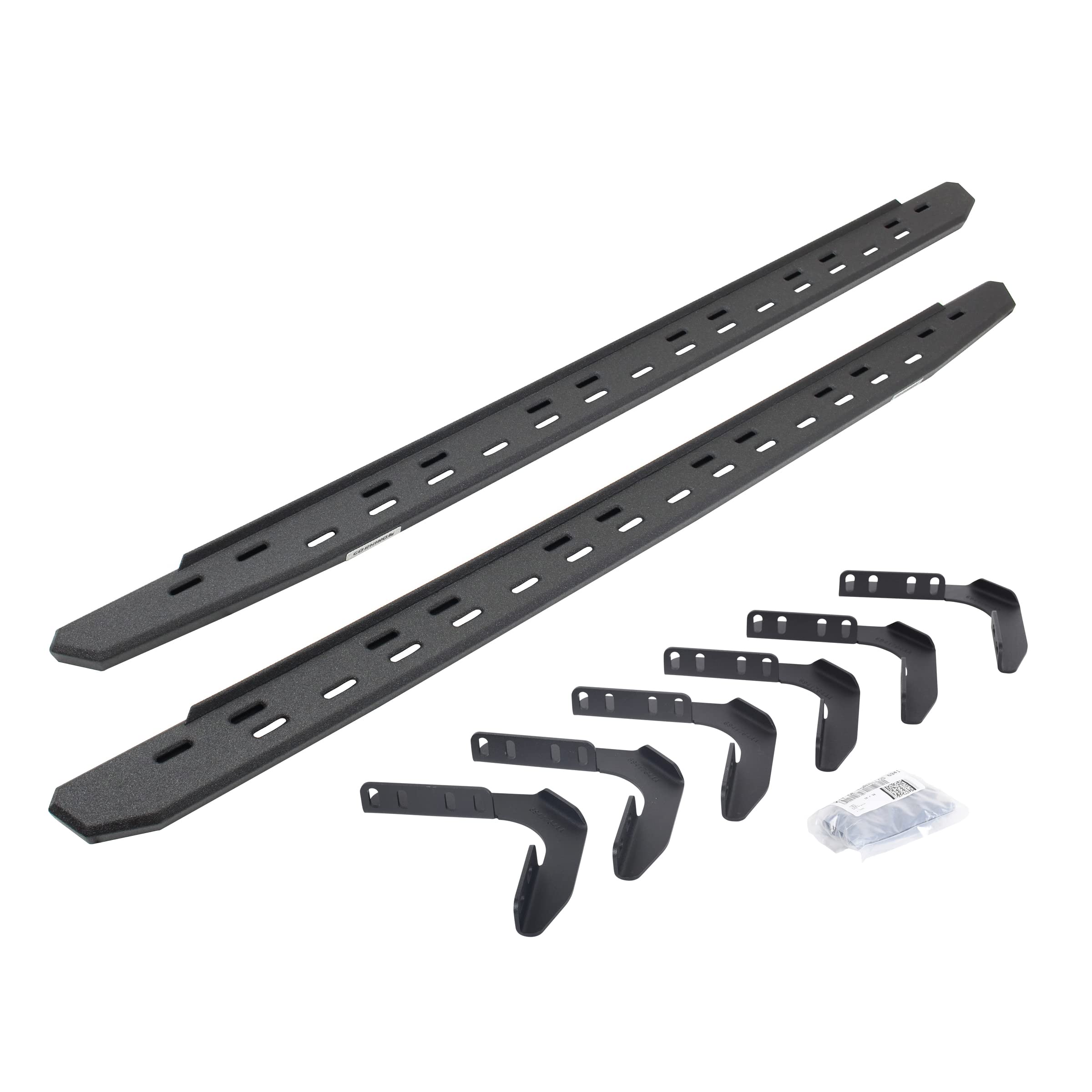 Go Rhino Slim RB30 Running Boards & Brackets | Galvanized Steel, Protective Bedliner Coating | 69618087ST | Fits 1999-2016 Ford F-250, F-350 Super Duty Crew Cab Pickup