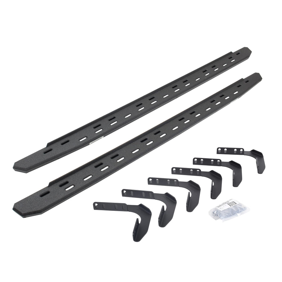 Go Rhino Slim RB30 Running Boards & Brackets | Galvanized Steel, Protective Bedliner Coating | 69618087ST | Fits 1999-2016 Ford F-250, F-350 Super Duty Crew Cab Pickup