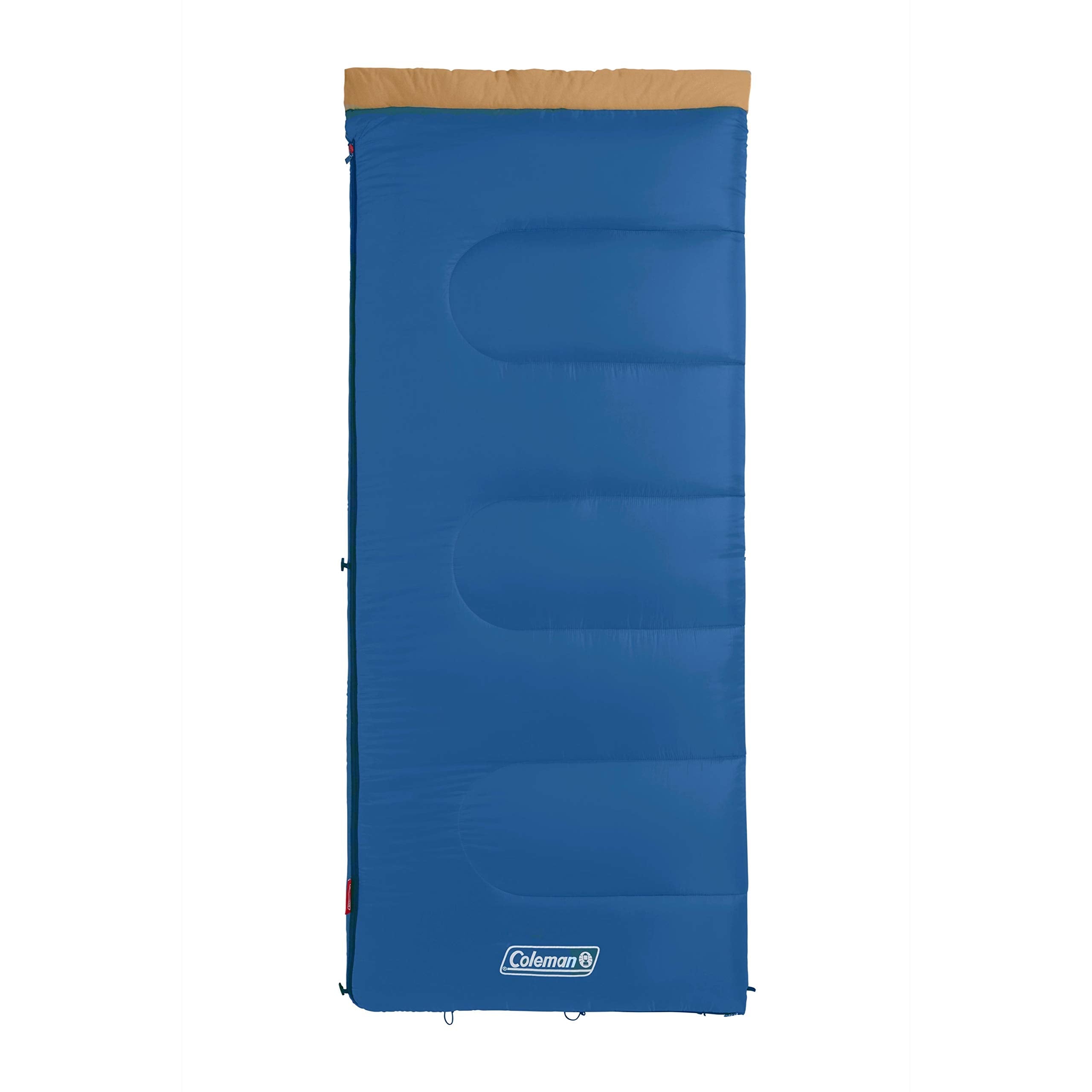 Coleman 20/30°F Brazos Adult Cool-Weather Sleeping Bag with No-Snag Zipper & Stuff Sack, Machine Washable