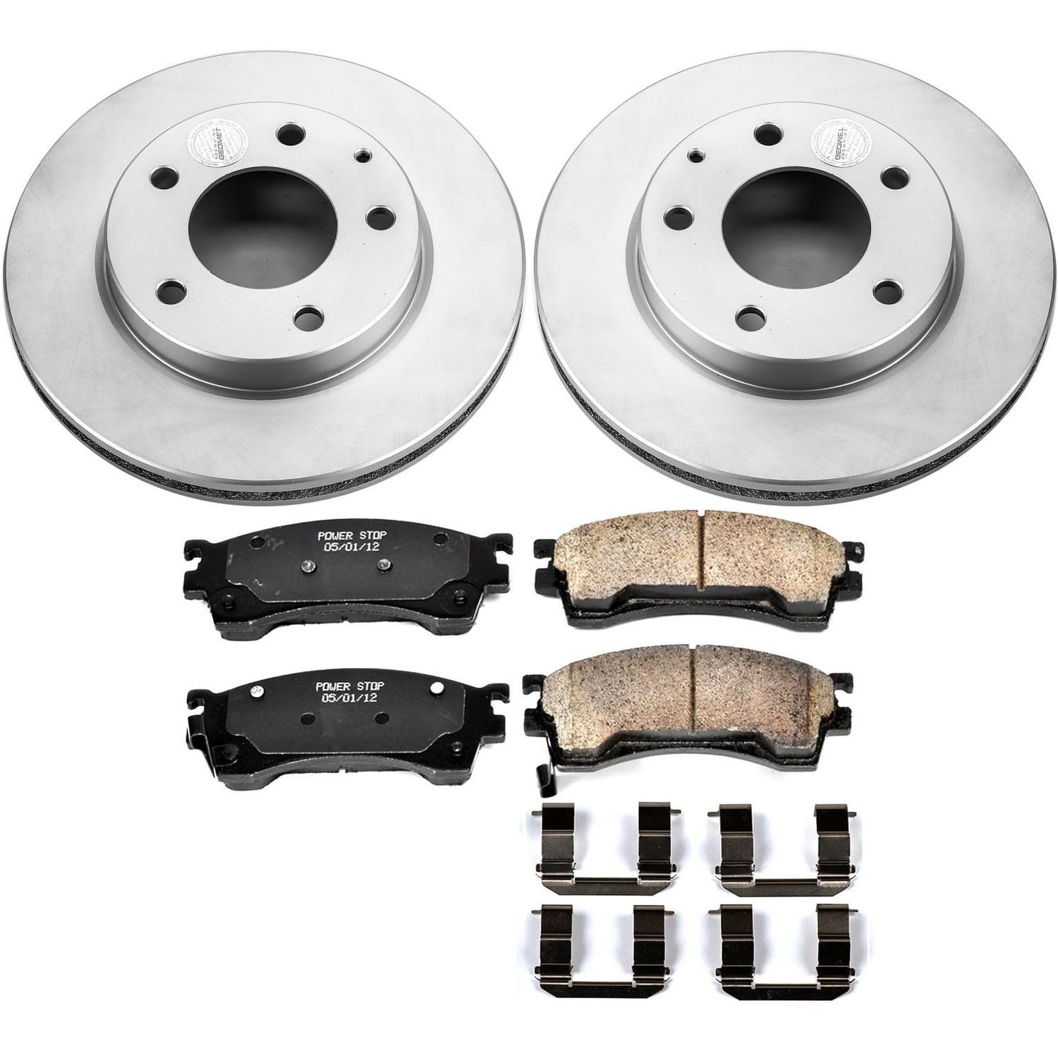 Power Stop CRK782 Brake Rotor and Ceramic Brake Pads Coated - Front For Ford Probe 1993-1997, Mazda 626 1993-2002, Mazda MX-6 1993-1997 [Model Specific]