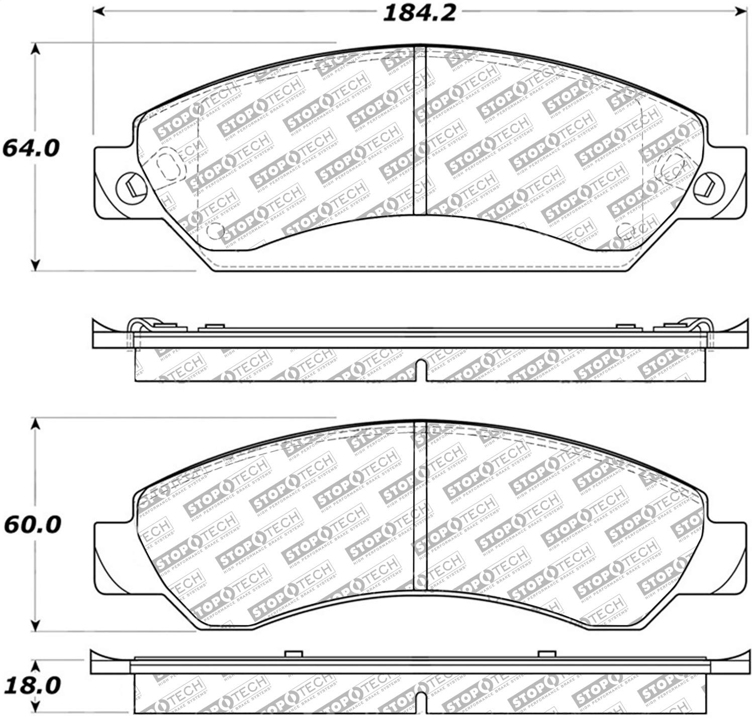 Brake Pads StopTech 305.10920 Street Select with Hardware
