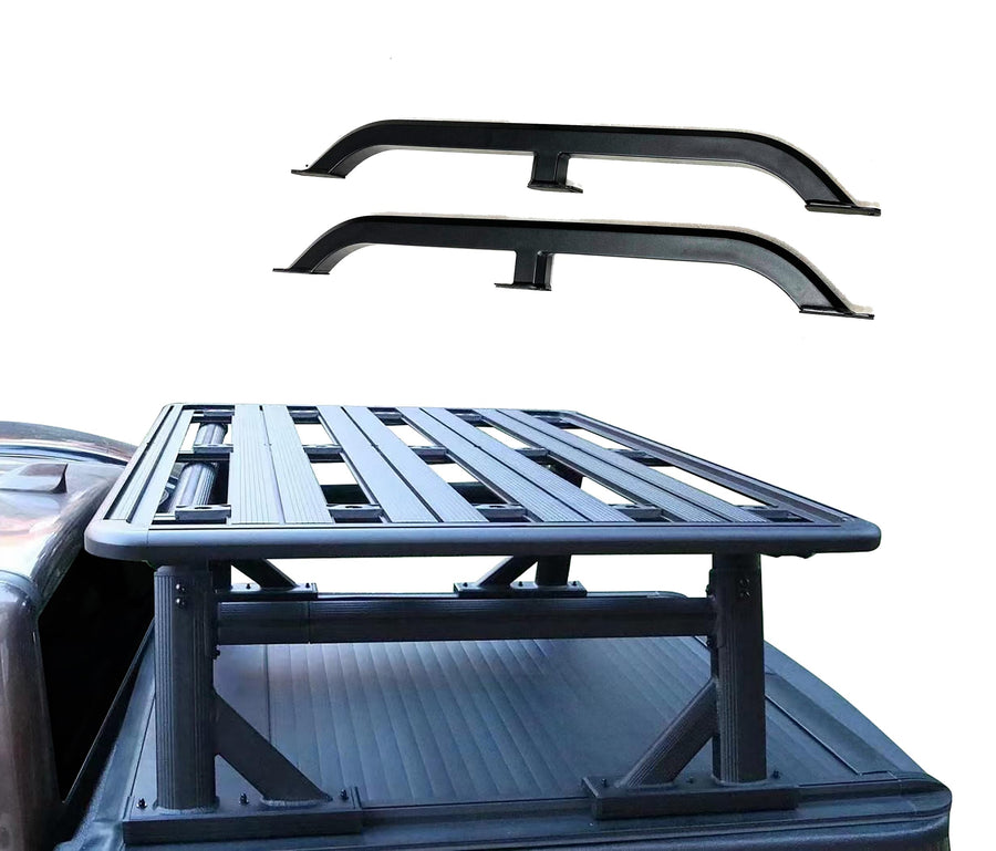 Spike Black Horse Adjustable Bed Rack and Cargo Platform System for Midsize Trucks Black Compatible with 2005-2024 Colorado|2005-2024 Frontier|2005-2024 Ranger|2005-2024 Tacoma|2019-2024 Gladiator