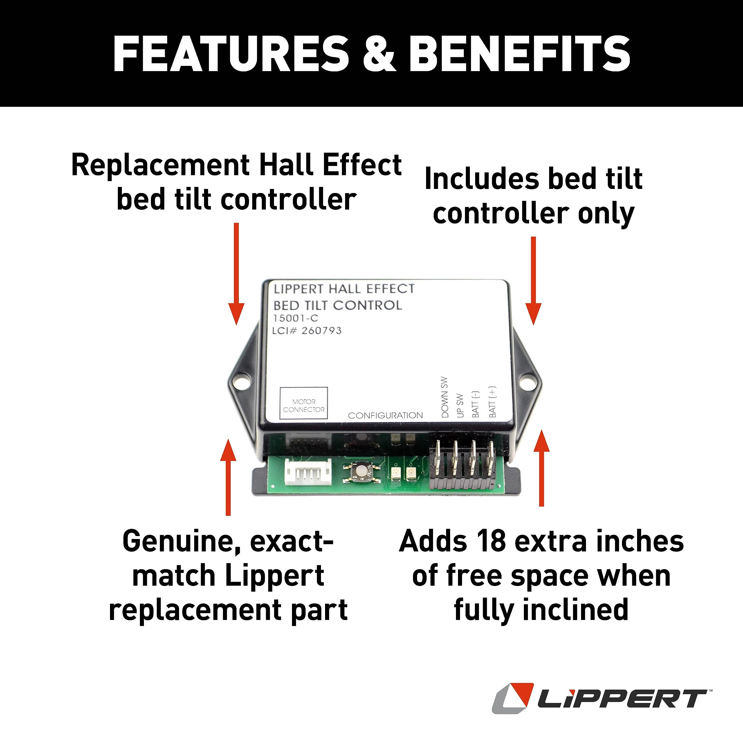Hall Effect Lippert Replacement RV Bed Tilt Controller Module for 5th Wheel Campers, Travel Trailers, Fits Schwintek Systems, Exact-Match Component - 260793