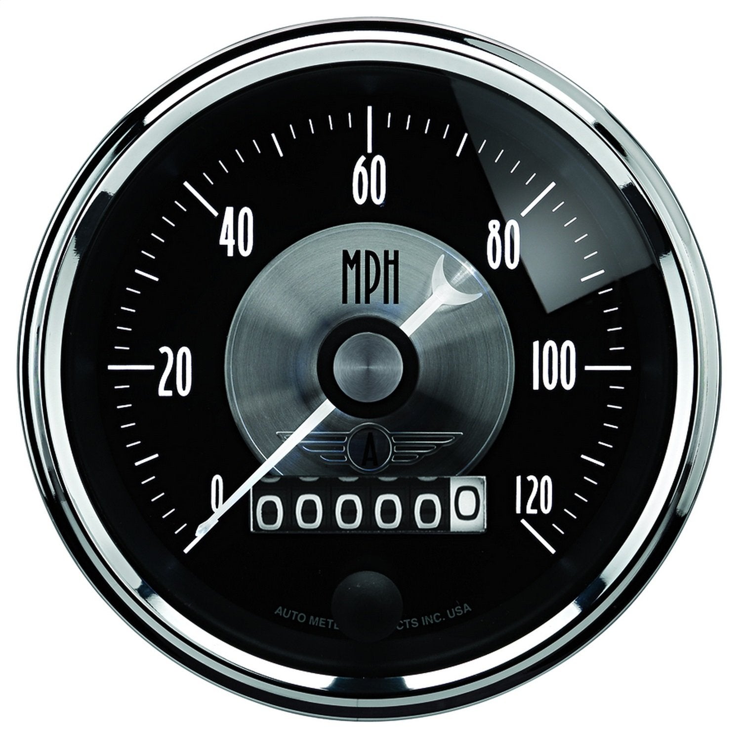 Auto Meter 2088 3-3/8" Prestige Black 0-120 mph Programmable Wheel Speedometer Gauge