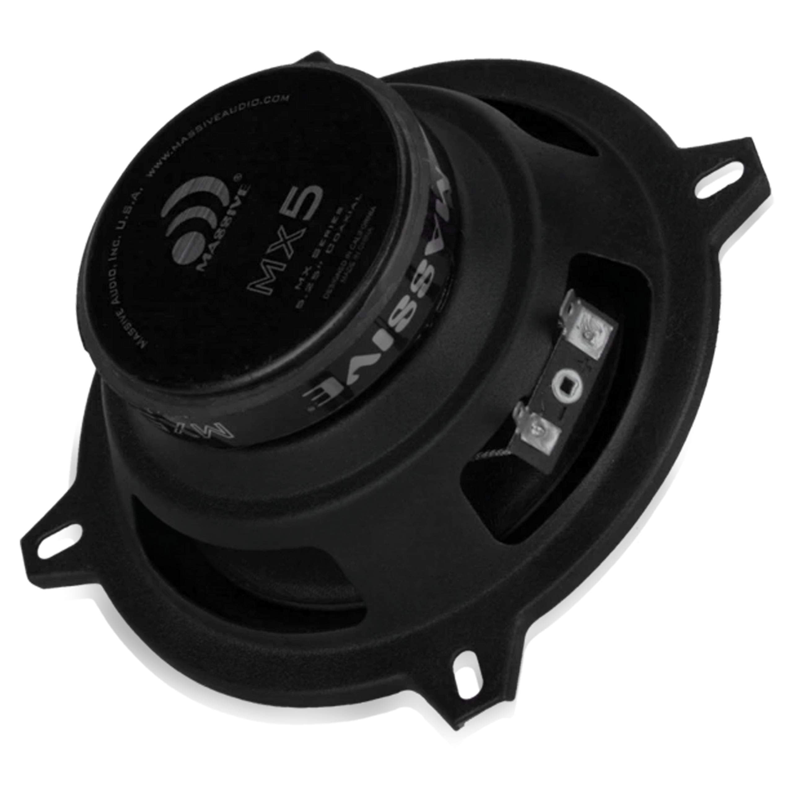 5.25" Massive Audio MX5 | Coaxial 2-Way Car Speakers | 140 Watts Max | Premium Sound, Shallow Mount Design | High-Efficiency Mid-Bass Driver & Silk Dome Tweeter | Easy OEM Upgrade