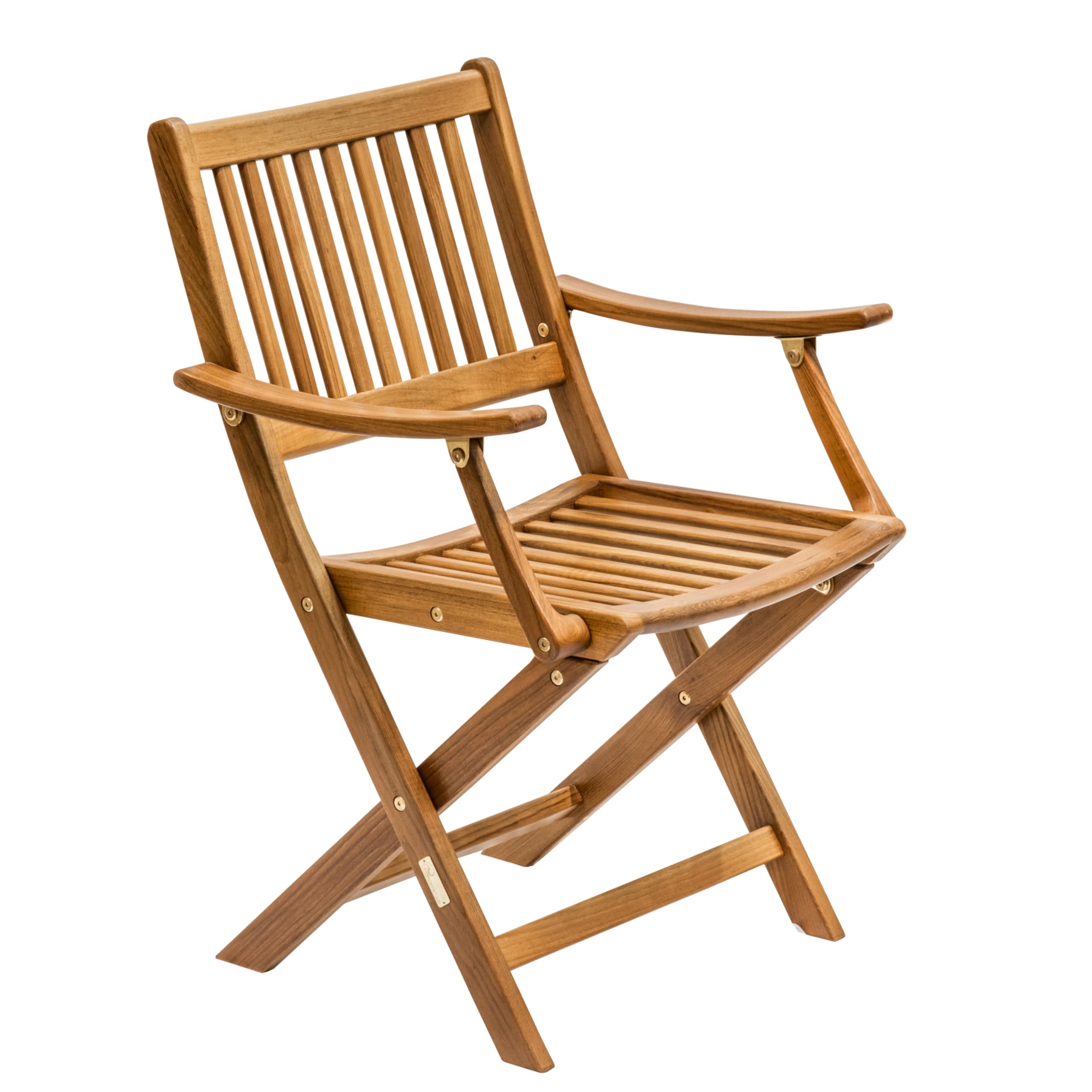 Folding Deck Chair with Arms Whitecap Teak Industries WT63070