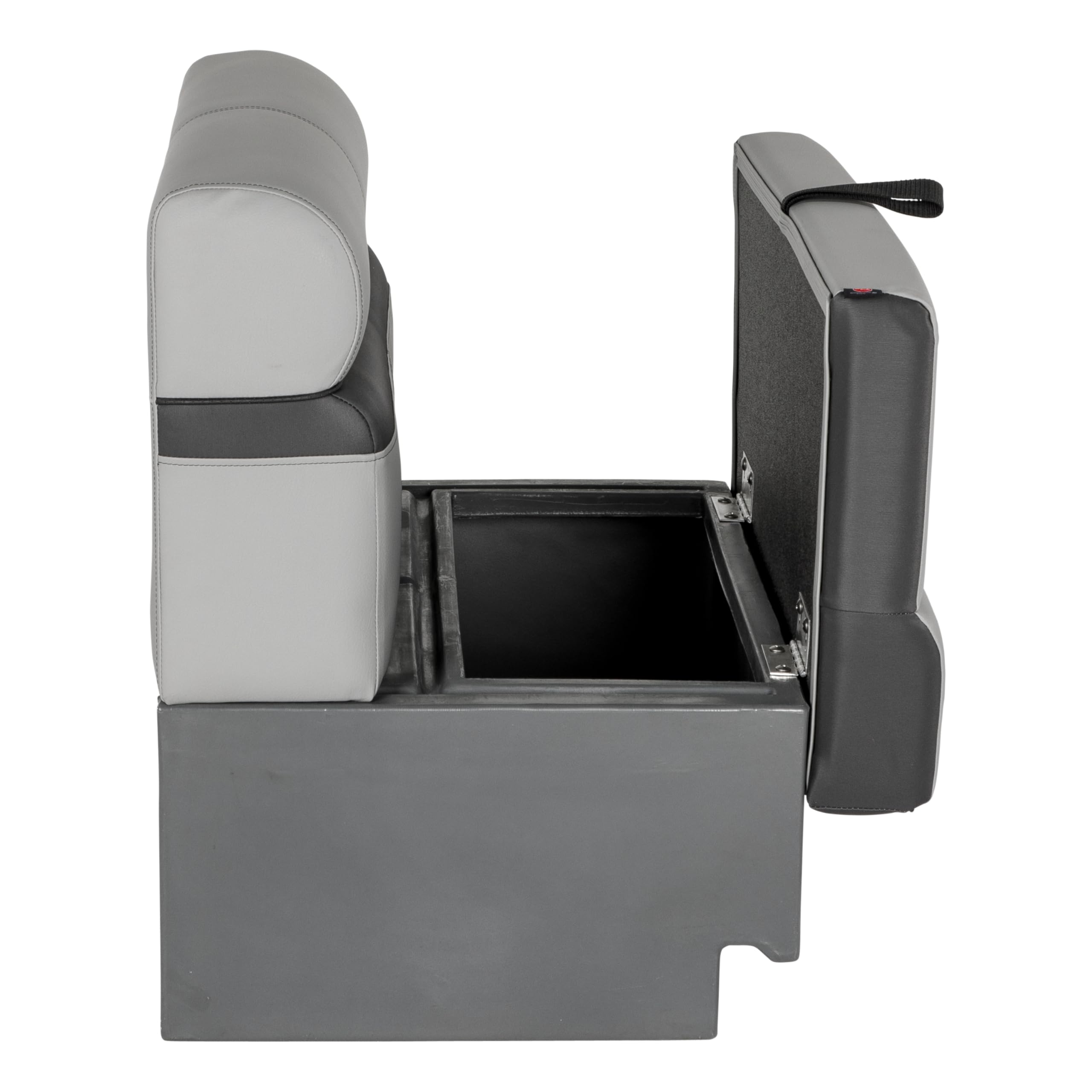 Rockport Series Lippert 36" Straight Pontoon Bench Seat, Measures 36" L x 26" W x 30" H, Marine-Grade Vinyl, High-Density Foam, Easy Installation, Fits Most Pontoons, River Rock – 20221094084
