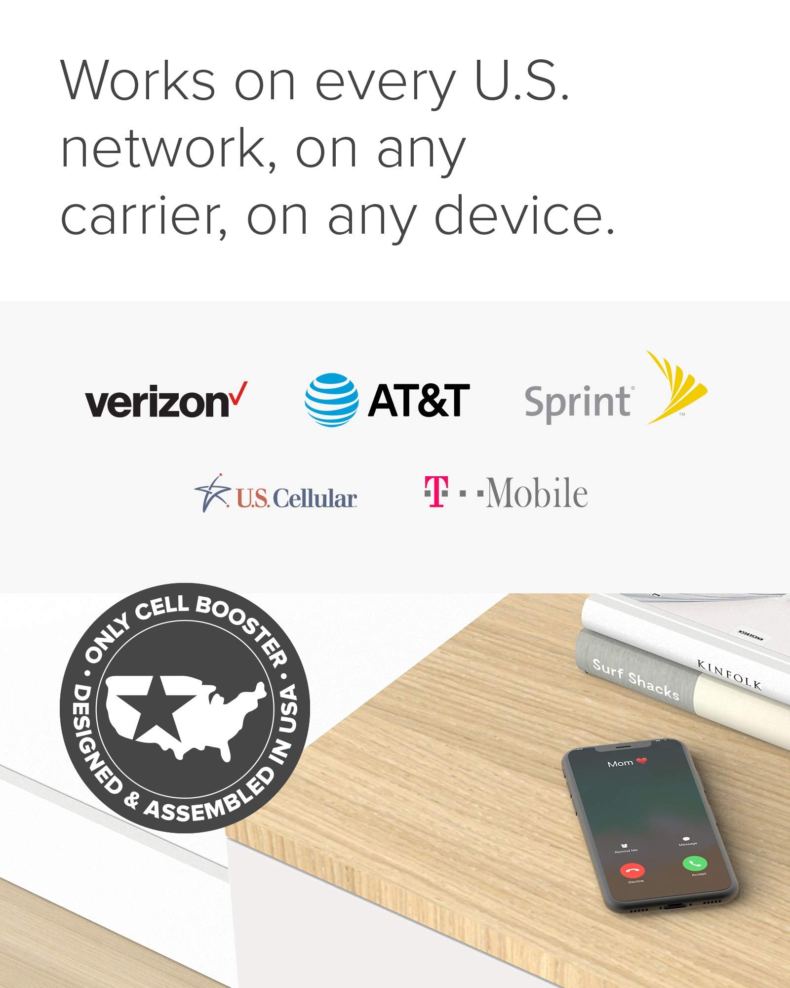 Home Studio weBoost - Cell Phone Signal Booster | Boosts 4G LTE & 5G for all U.S. & Canadian Networks - Verizon, AT&T, T-Mobile & more | Made in the U.S. | FCC Approved (model 470166)