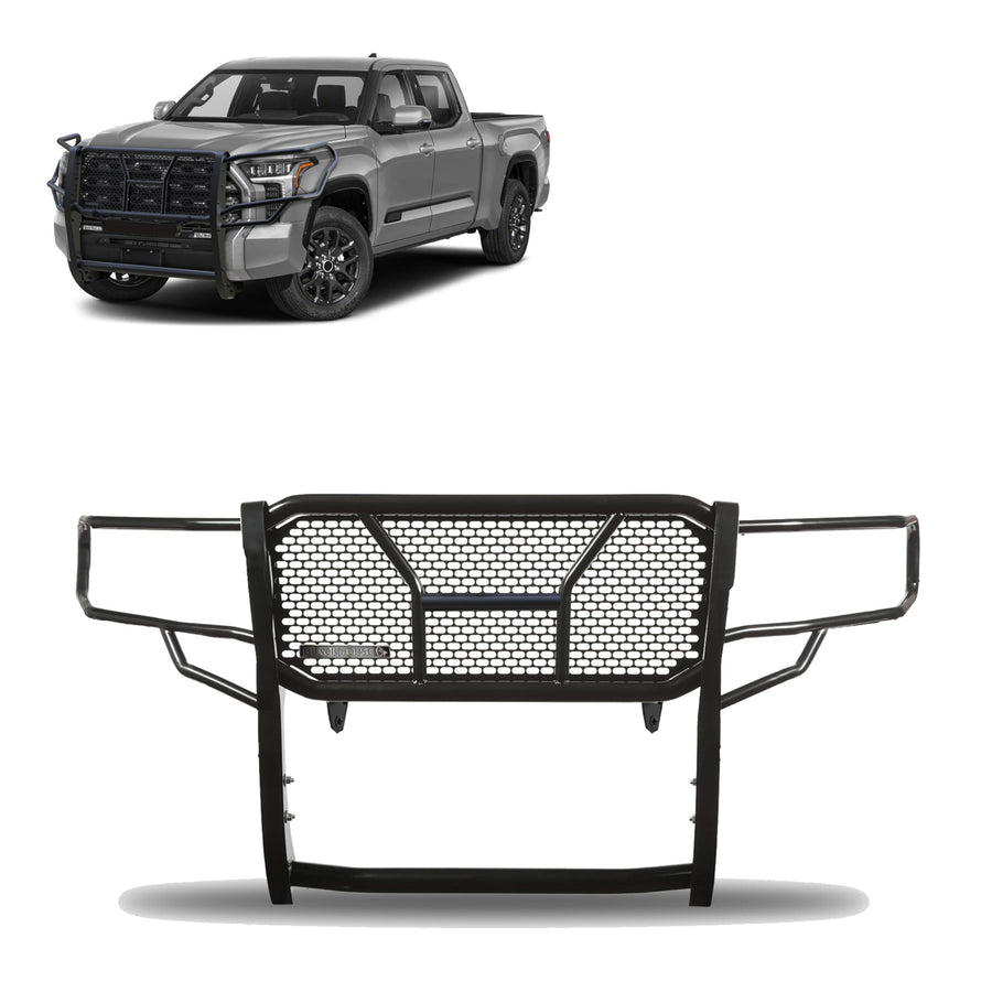 RUGGED Black Horse Heavy Duty Grille Brush Bumper Guard Modular Black Compatible with 2022-2024 Toyota Tundra-RU-TOTU22-B