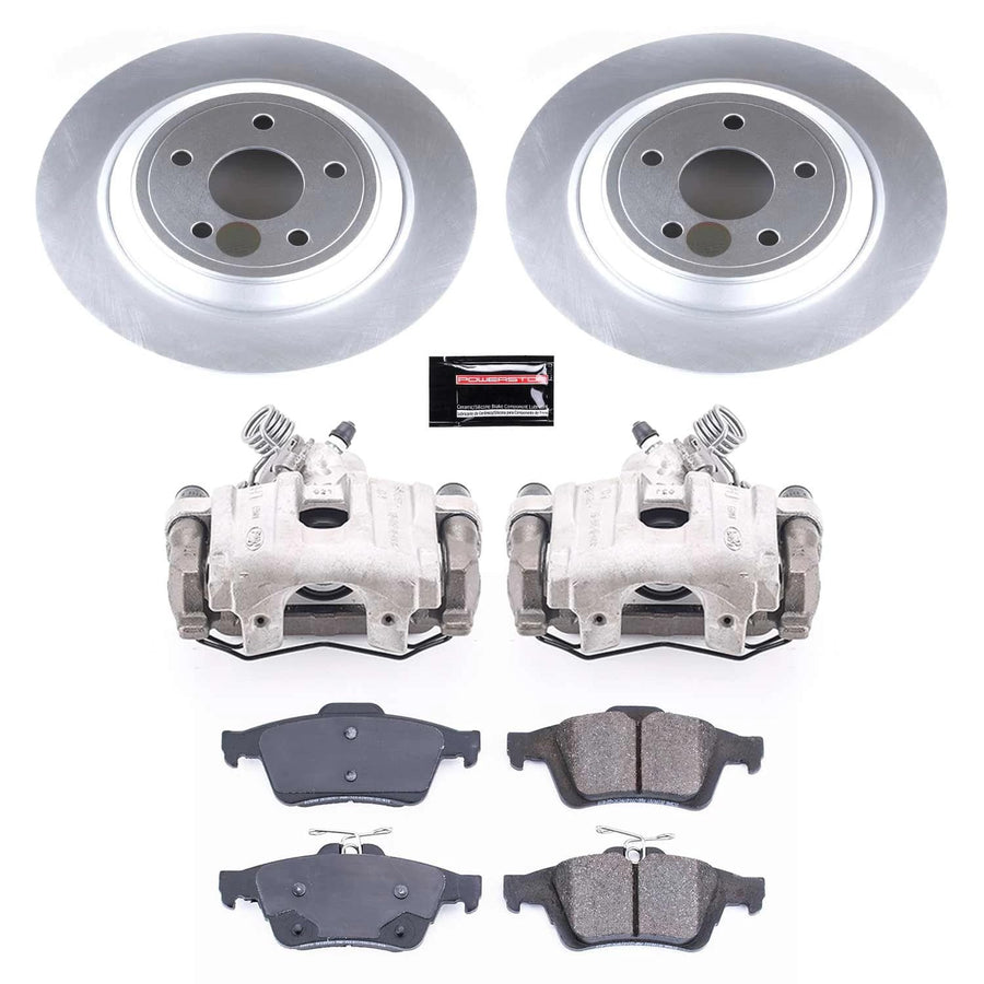 Power Stop KCOE7320 Autospeciality Rear Brake Caliper Kit- Brake Rotors, Ceramic Brake Pads, Brake Calipers