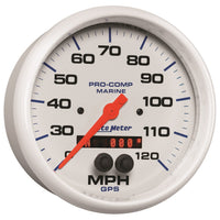 Speedometer AutoMeter Gauge, 5", 120Mph, GPS, Marine White (200646)