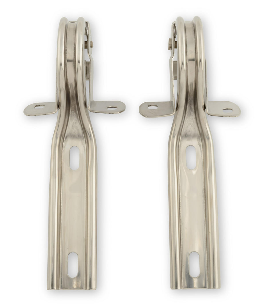 Hood Hinges Stainless Steel Pair Drake Muscle Cars D9ZZ-16796-S