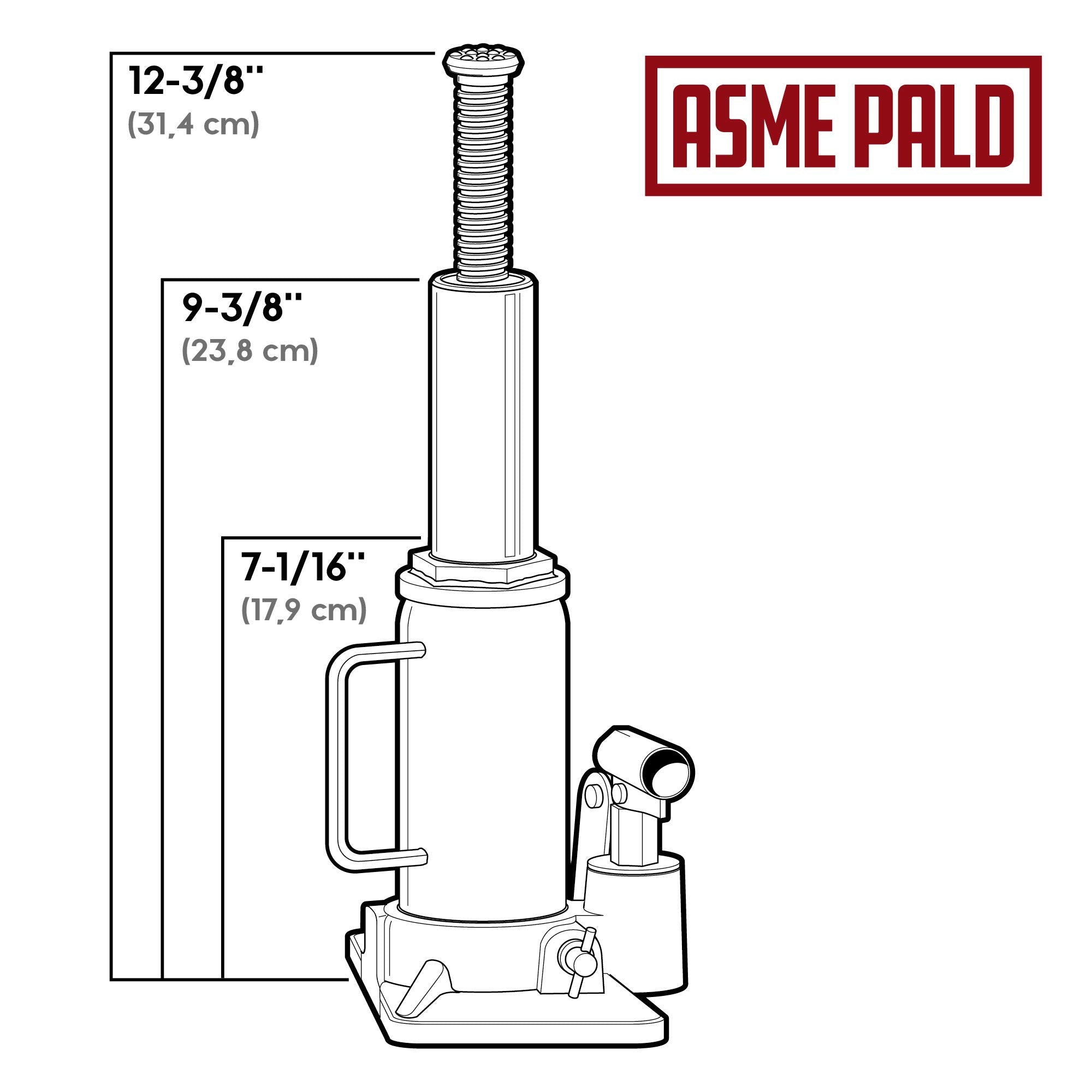 Powerbuilt 12-Ton Heavy Duty Bottle Jack, 24000-Pound Capacity Hydraulic Car Lift, Vehicles, Trucks, Red 647502