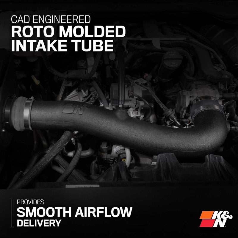 Cold Air Intake System K&N: High-Flow Air Filter, Increase Performance & Towing: Compatible with 2020-2025 RAM: 1500, 63-1594