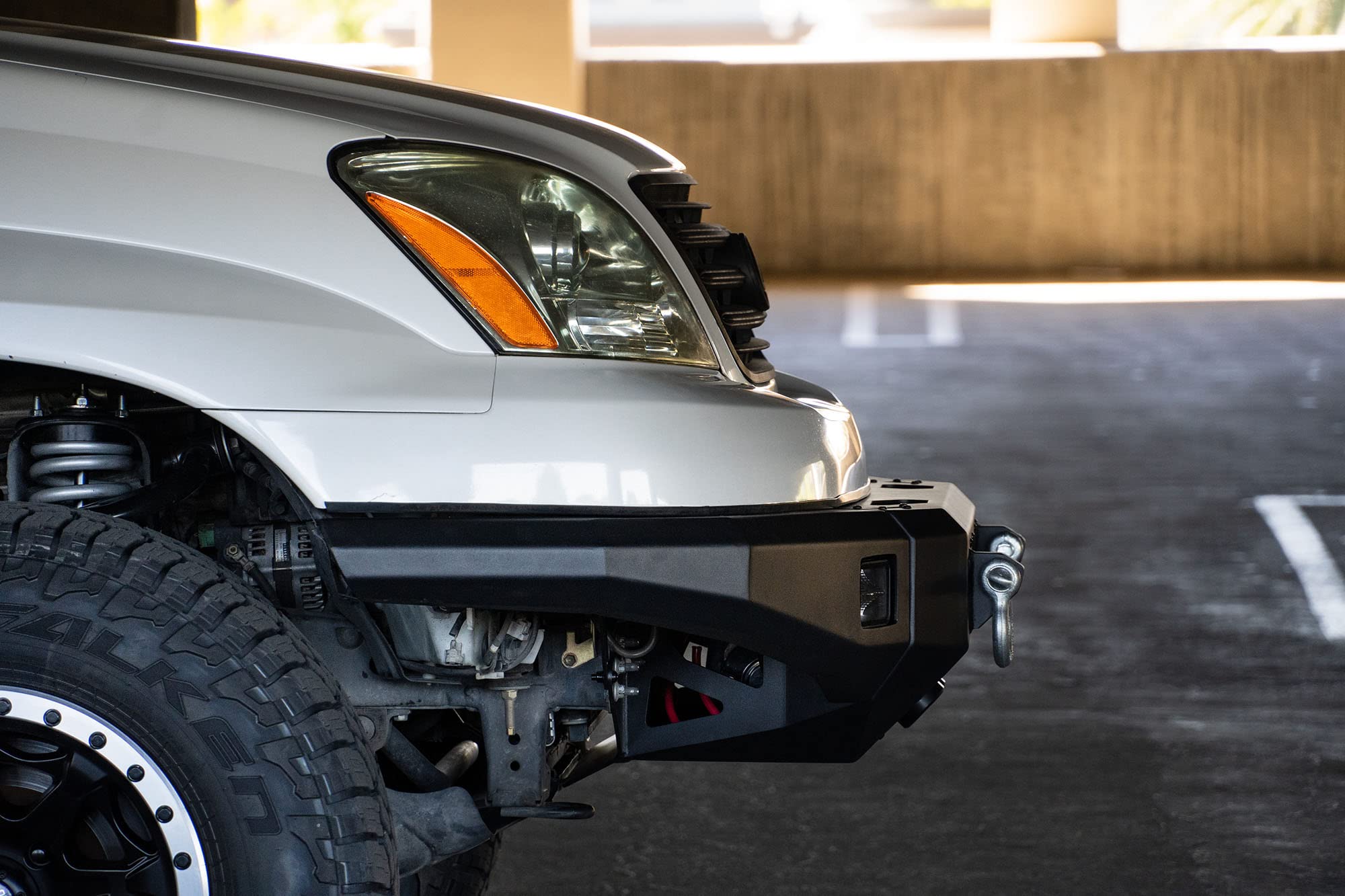 FBGX-02 | DV8 Offroad | MTO Series Winch Front Bumper for 2003-09 Lexus GX 470 | 3pc Modular Construction | Strategic Airflow Cutouts | Auxiliary Light Cutouts | Optional Bolt On Bull Bar