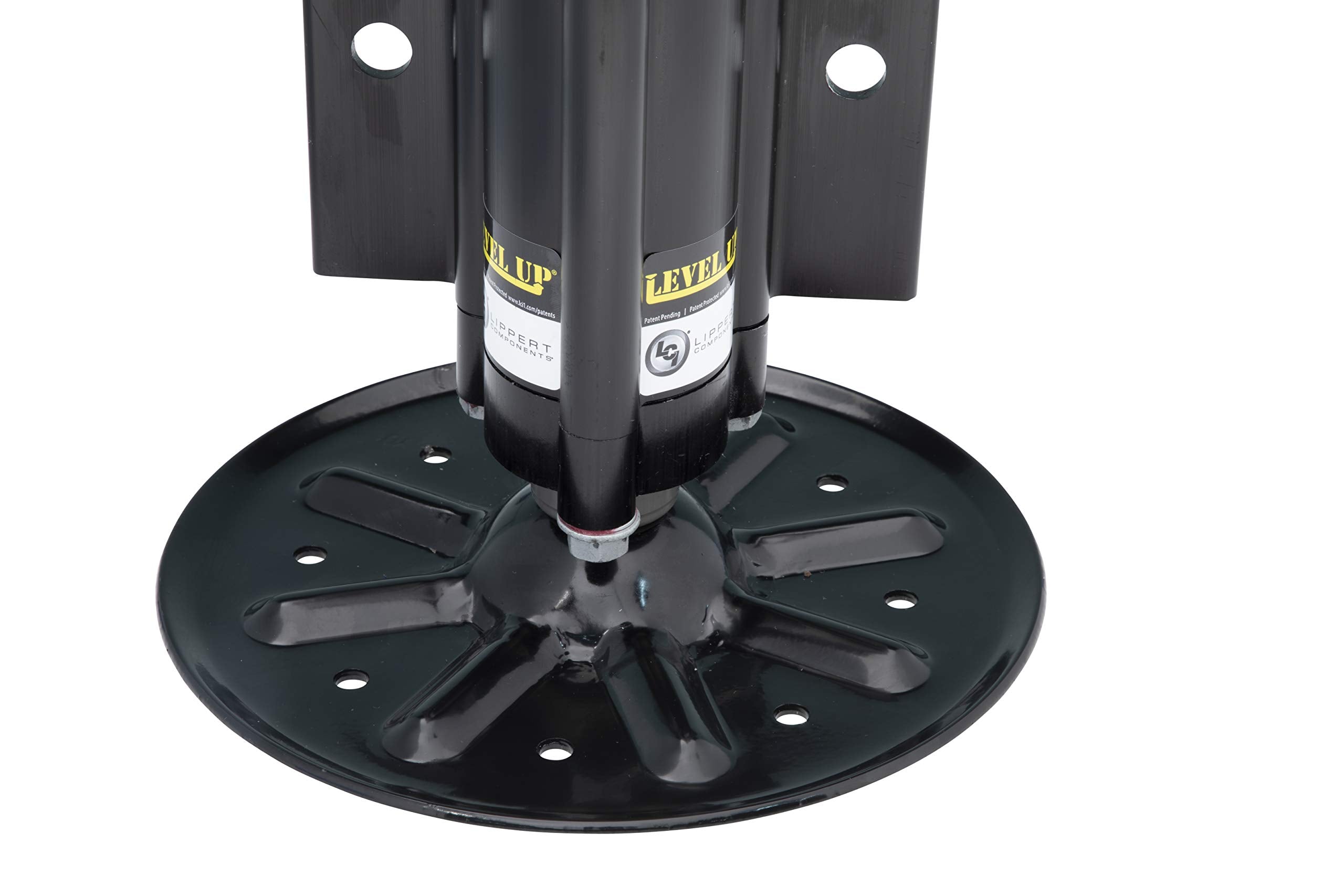 Lippert Aluminum Level Up RV Hydraulic Jack with 8,000-lb. Lift Capacity, Universal Fit, 9" Footpad, Easy Installation - 433458