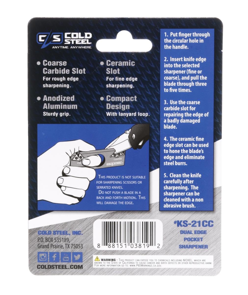 CS-KS-21CC Cold Steel: 2-in-1 Knife Sharpener
